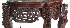 Important CONSOLE With Mirror Chinese 19th Century in Hongmu Wood