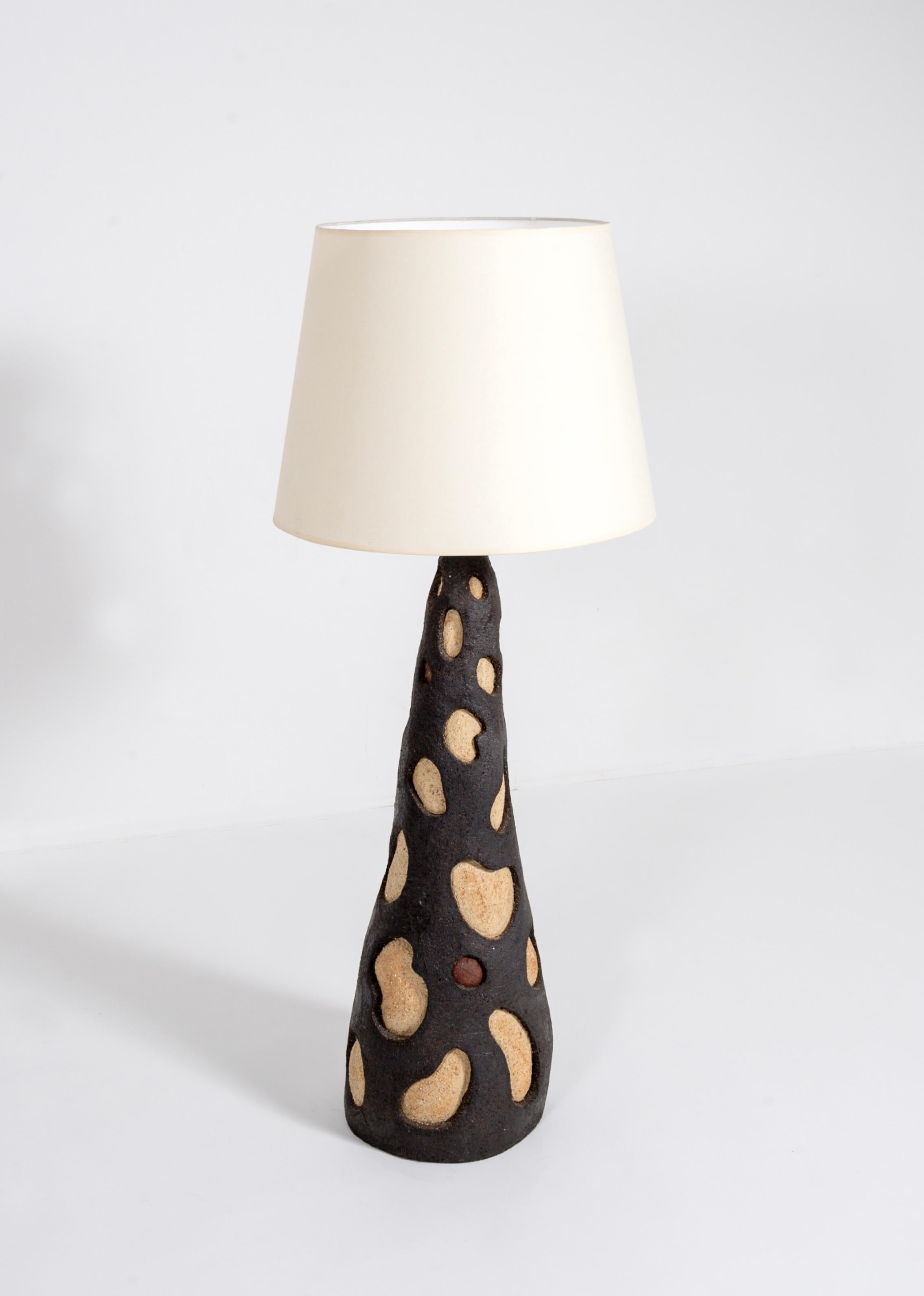 Important Contemporary Ceramic Table Lamp by Agnès Debizet In Excellent Condition For Sale In London, GB