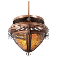 Important Copper Eastern European Art Nouveau Chandelier