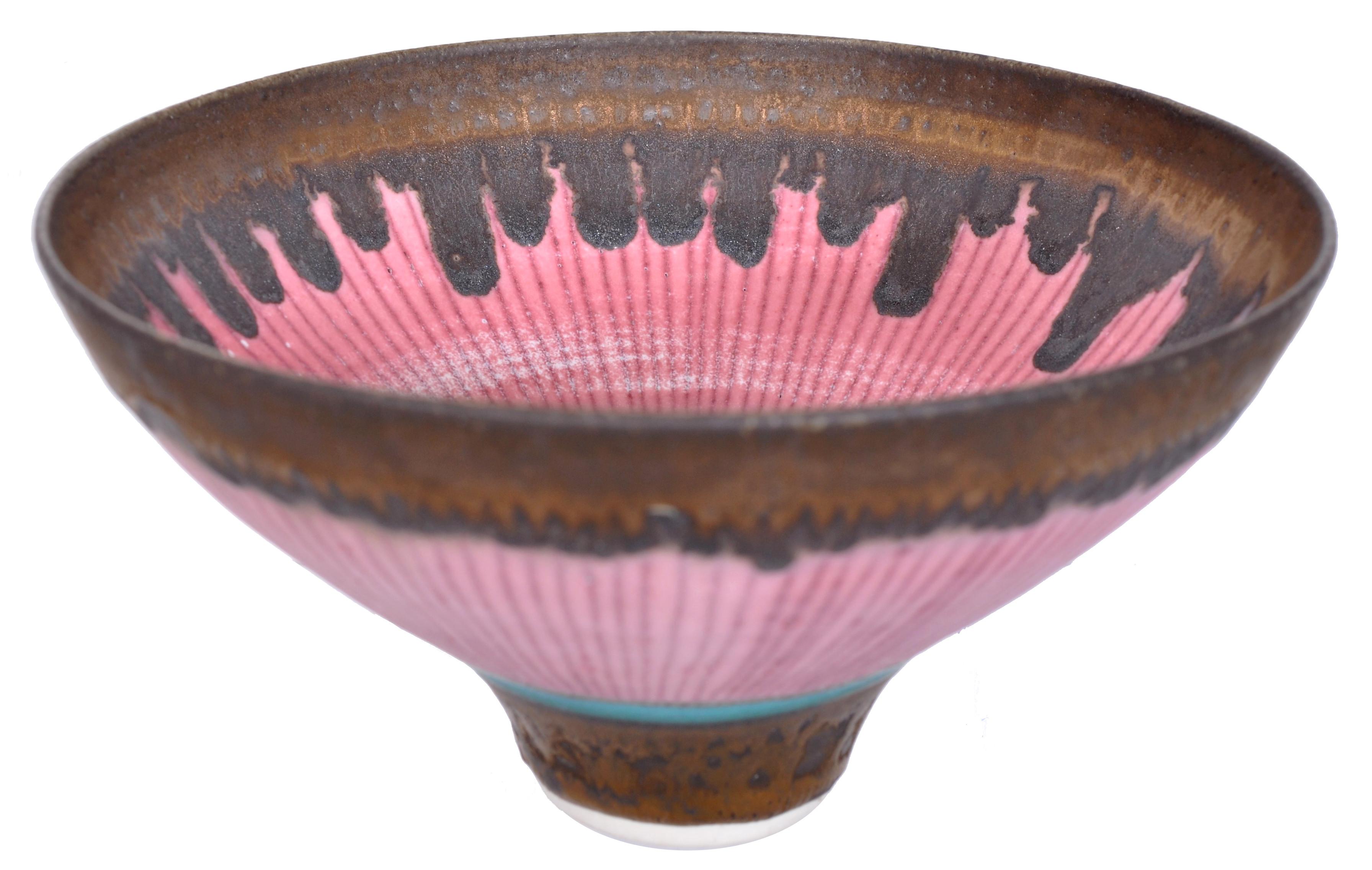 Important Dame Lucie Rie Footed Porcelain Bowl, circa 1978 In Excellent Condition In Portland, OR