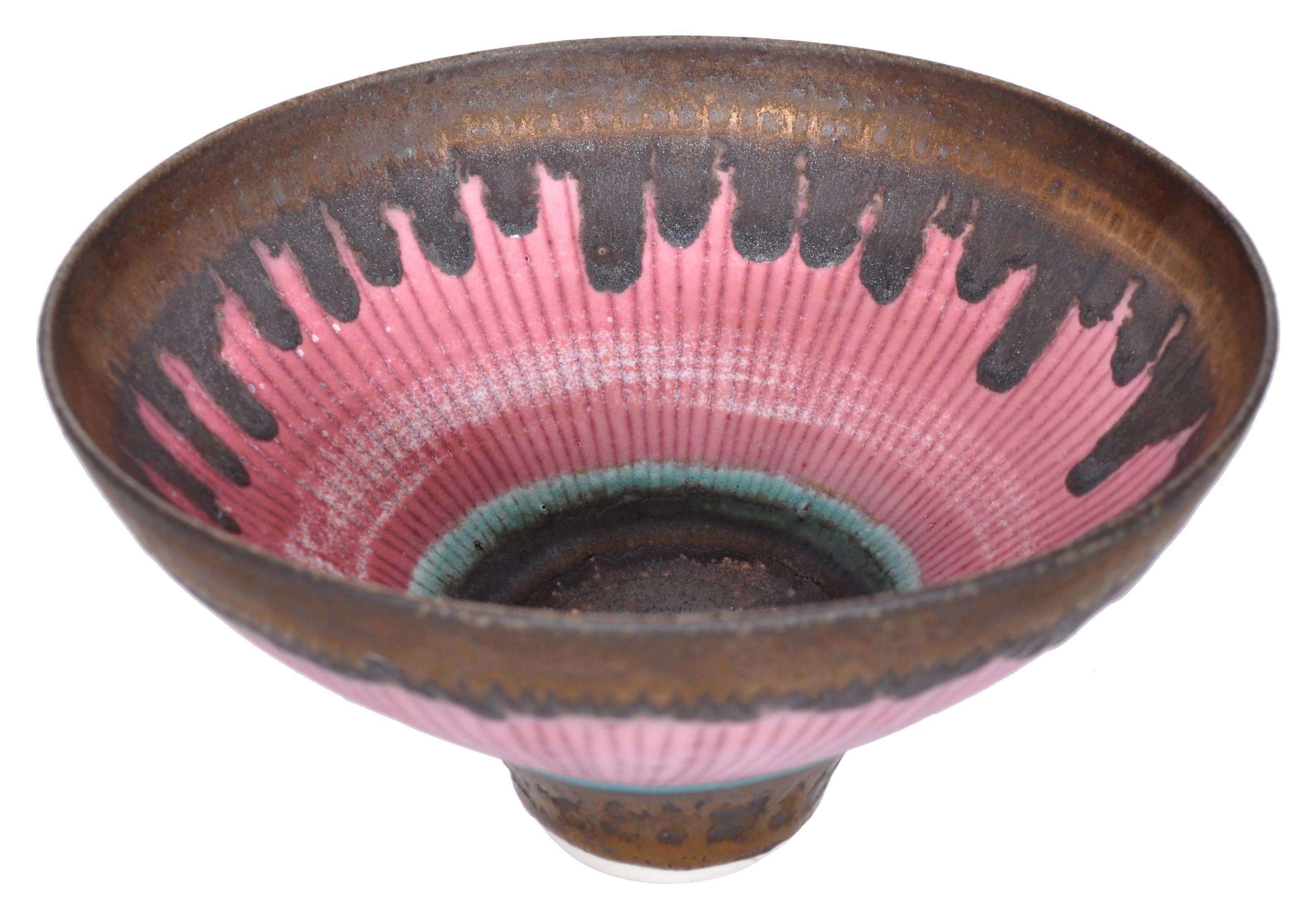 Late 20th Century Important Dame Lucie Rie Footed Porcelain Bowl, circa 1978