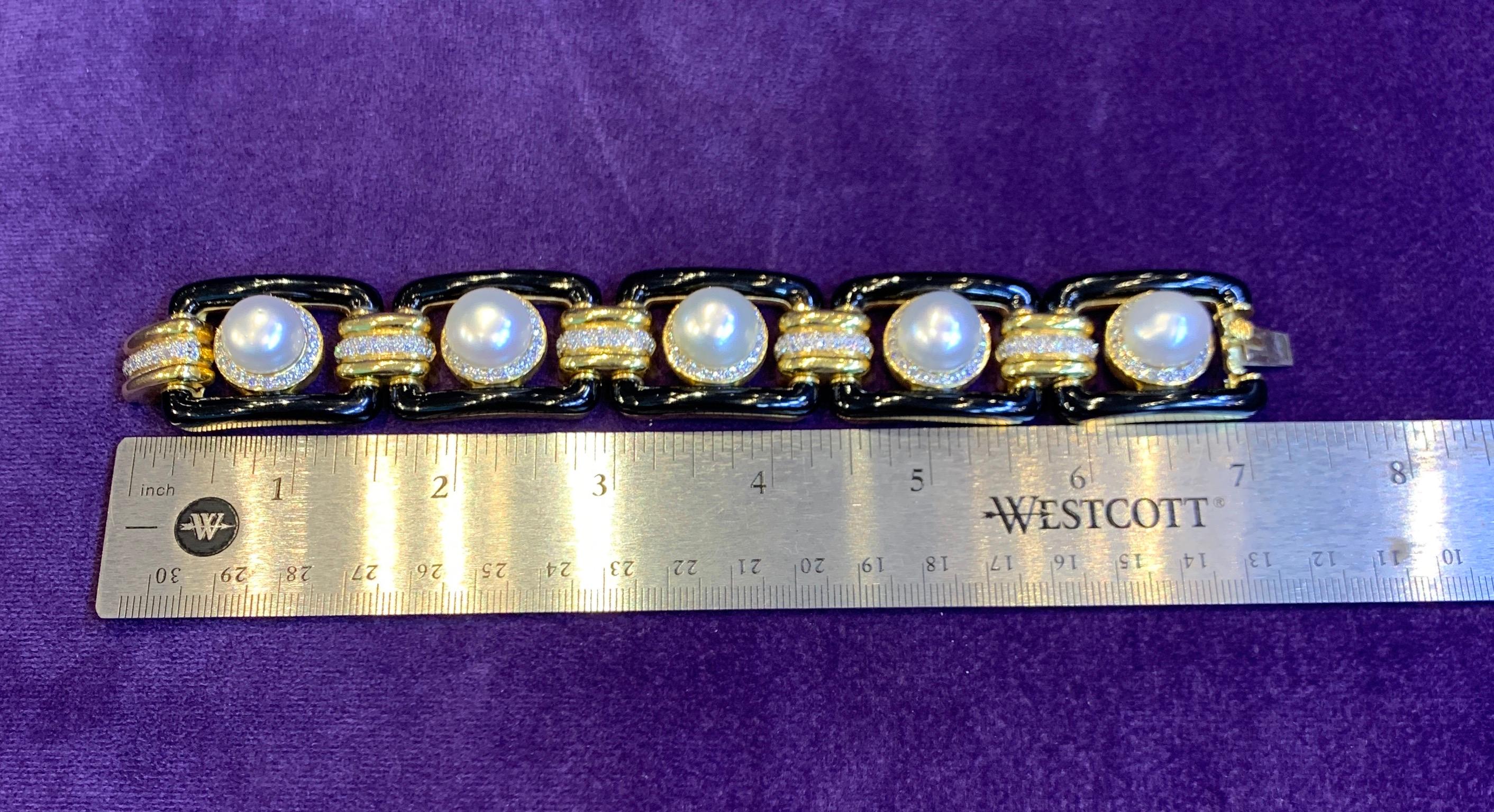 Important David Webb Pearl Bracelet 5