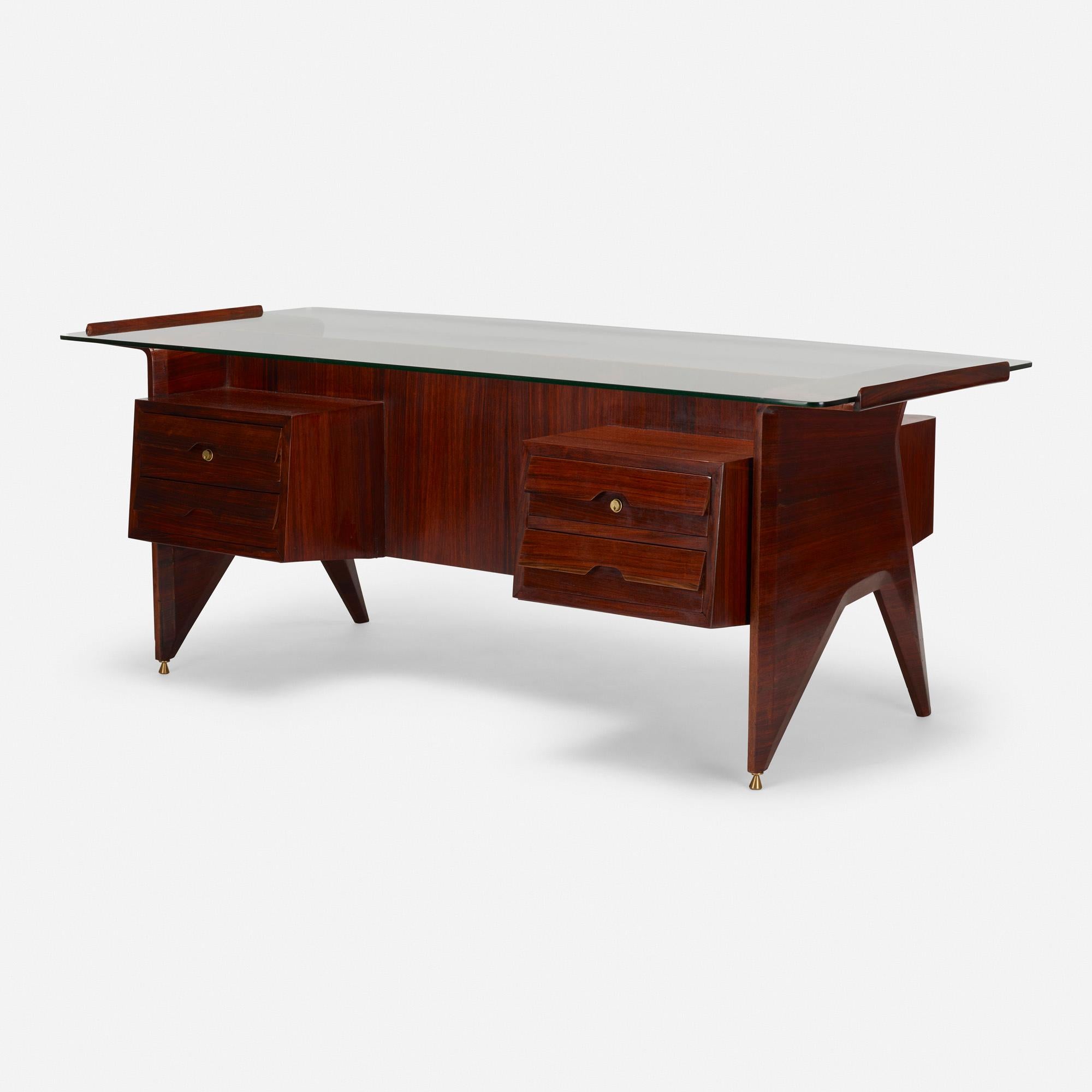 Important Desk by Gio Ponti for the offices of Fontana Arte. In Good Condition In New York, NY