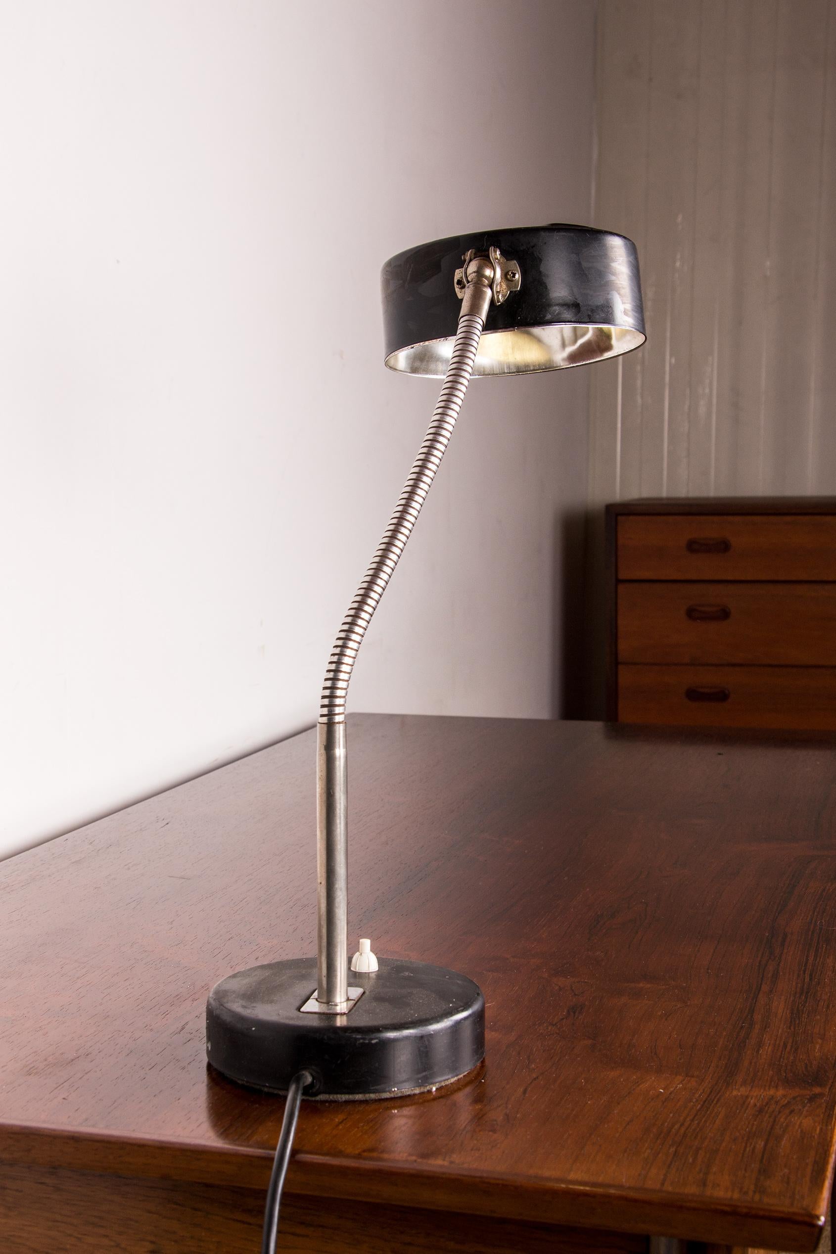 French Important desk lamp with flexible base 1960. For Sale