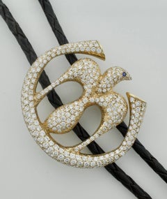 Important Diamond Bolo Tie in 18 Karat Yellow Gold