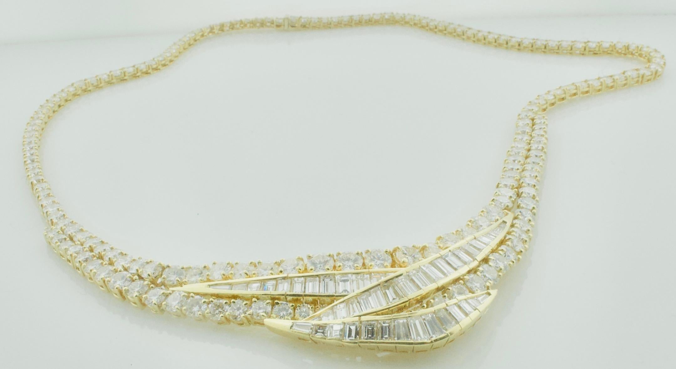 Wichtige Diamant-Halskette aus 18k 28.41 Karat Gesamtgewicht im Zustand „Neu“ im Angebot in Wailea, HI