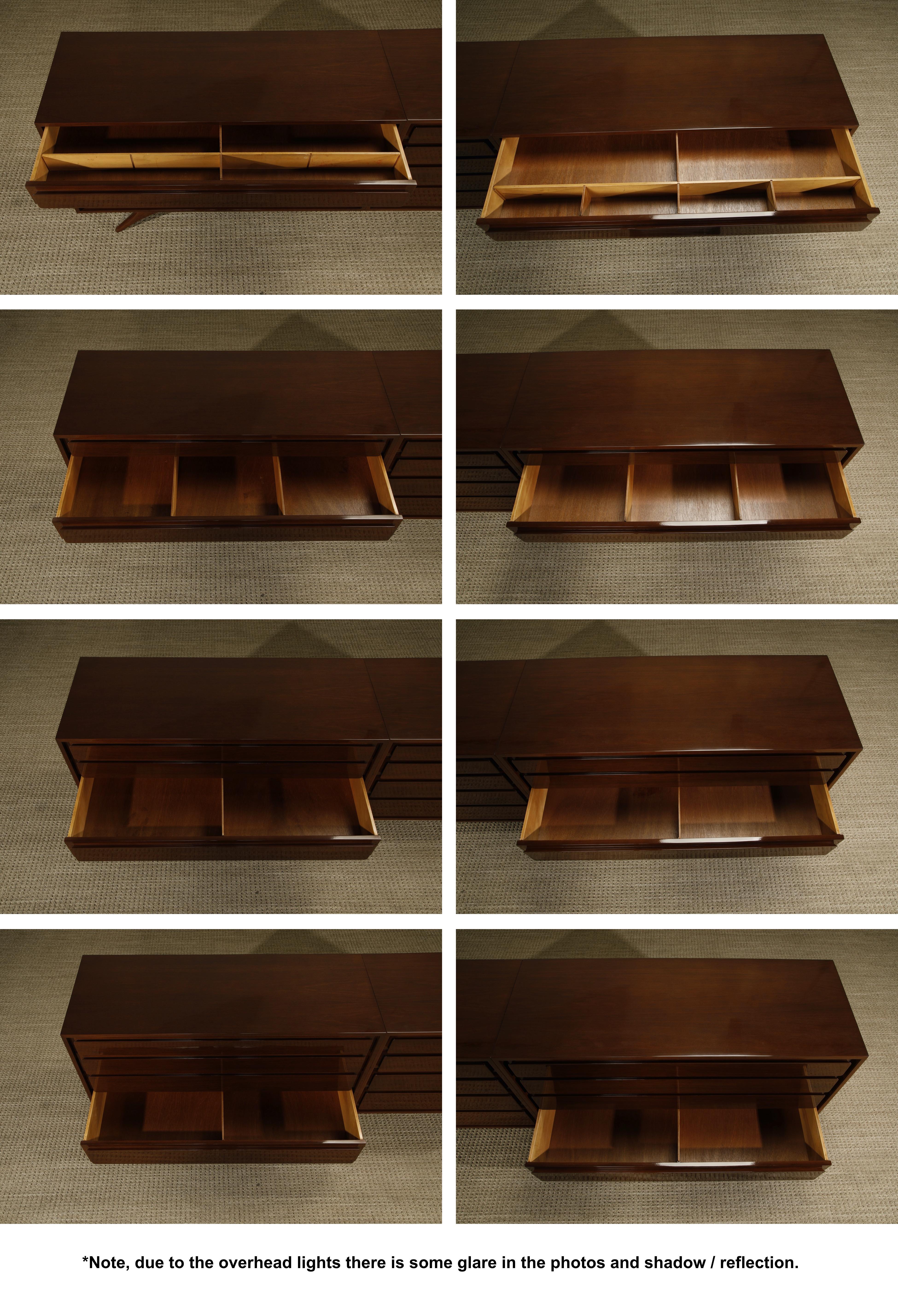 Important Double Dresser by Vladimir Kagan for Kagan-Dreyfuss, 1950s, Signed For Sale 9