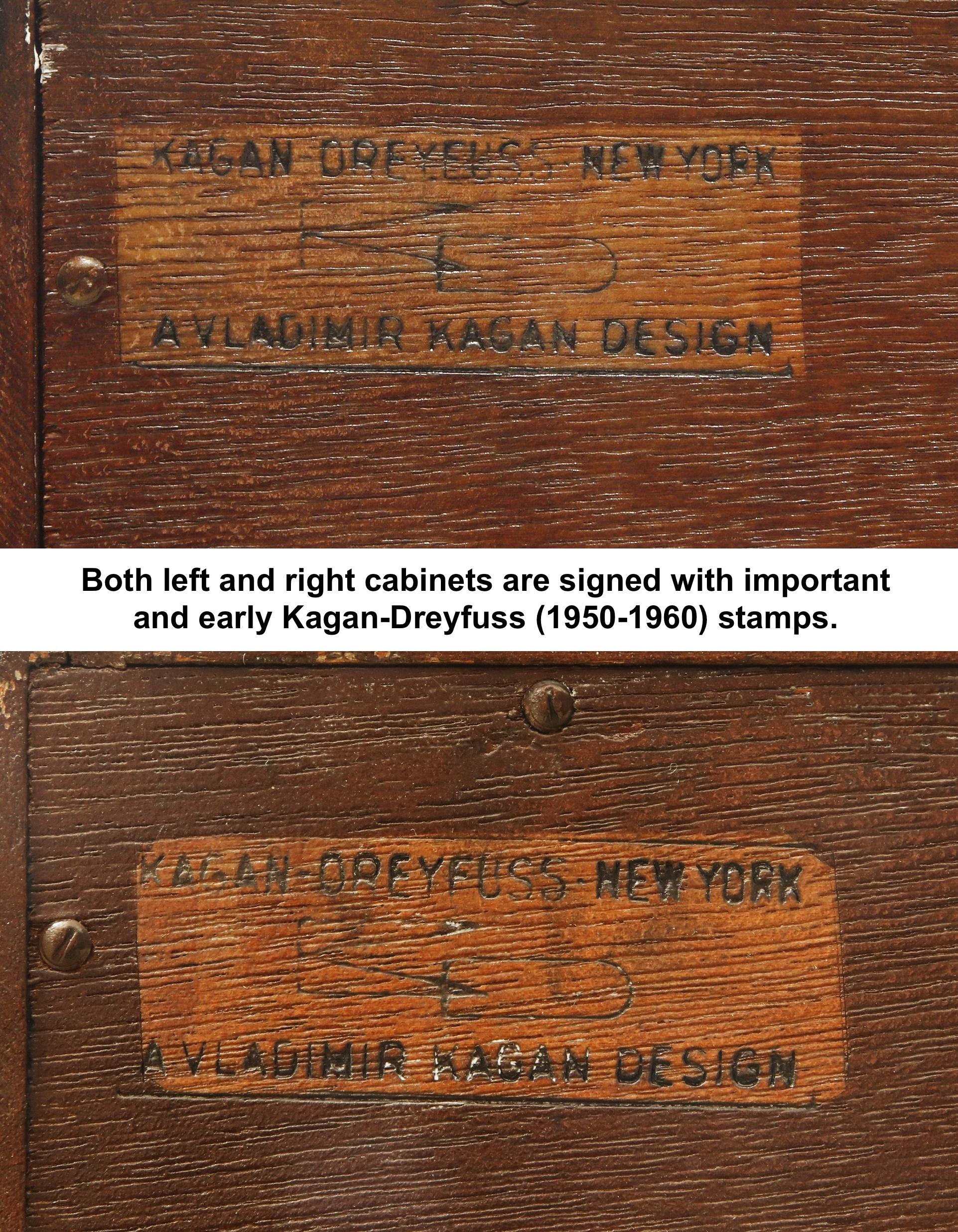 Important Double Dresser by Vladimir Kagan for Kagan-Dreyfuss, 1950s, Signed For Sale 10