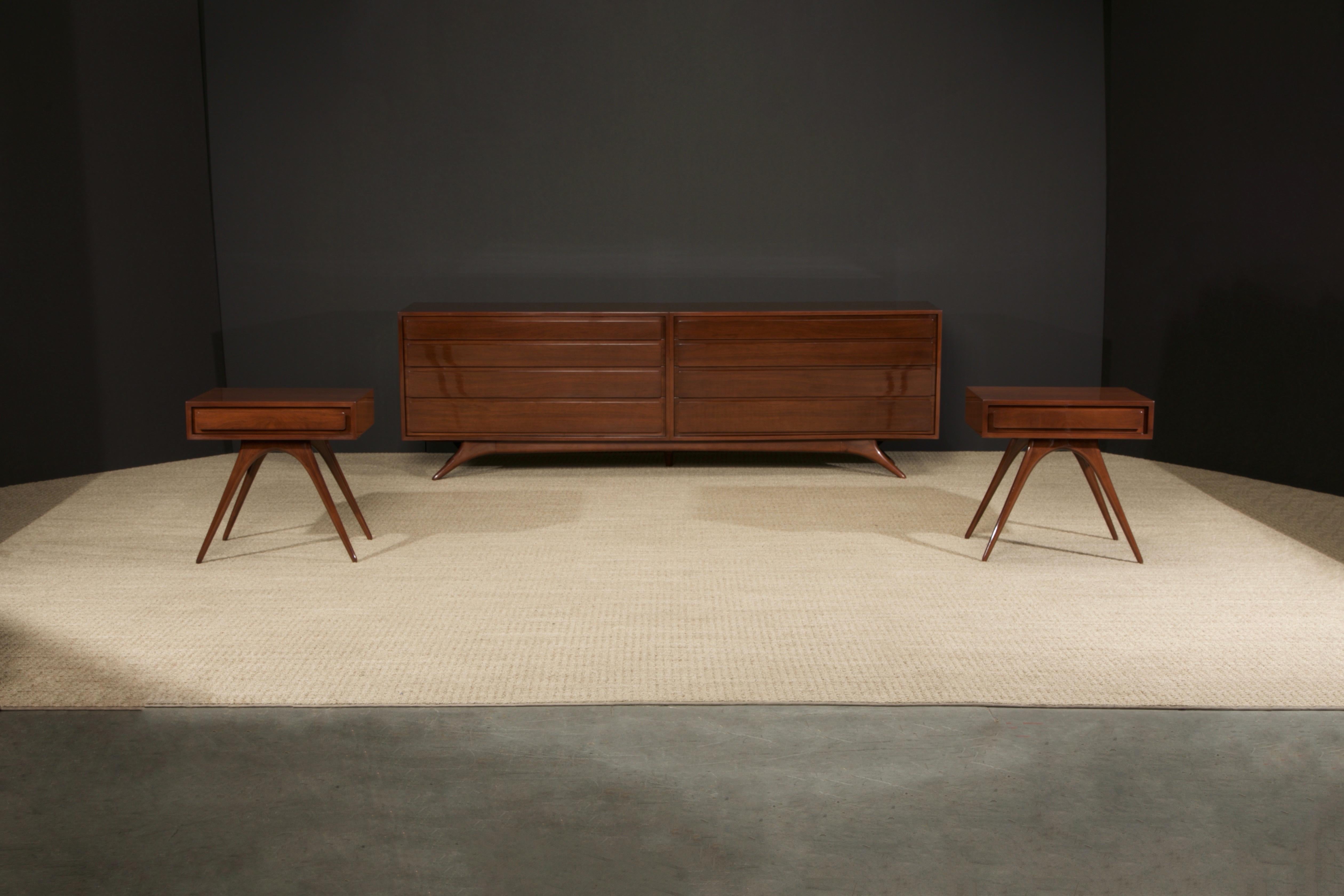Important Double Dresser by Vladimir Kagan for Kagan-Dreyfuss, 1950s, Signed For Sale 12