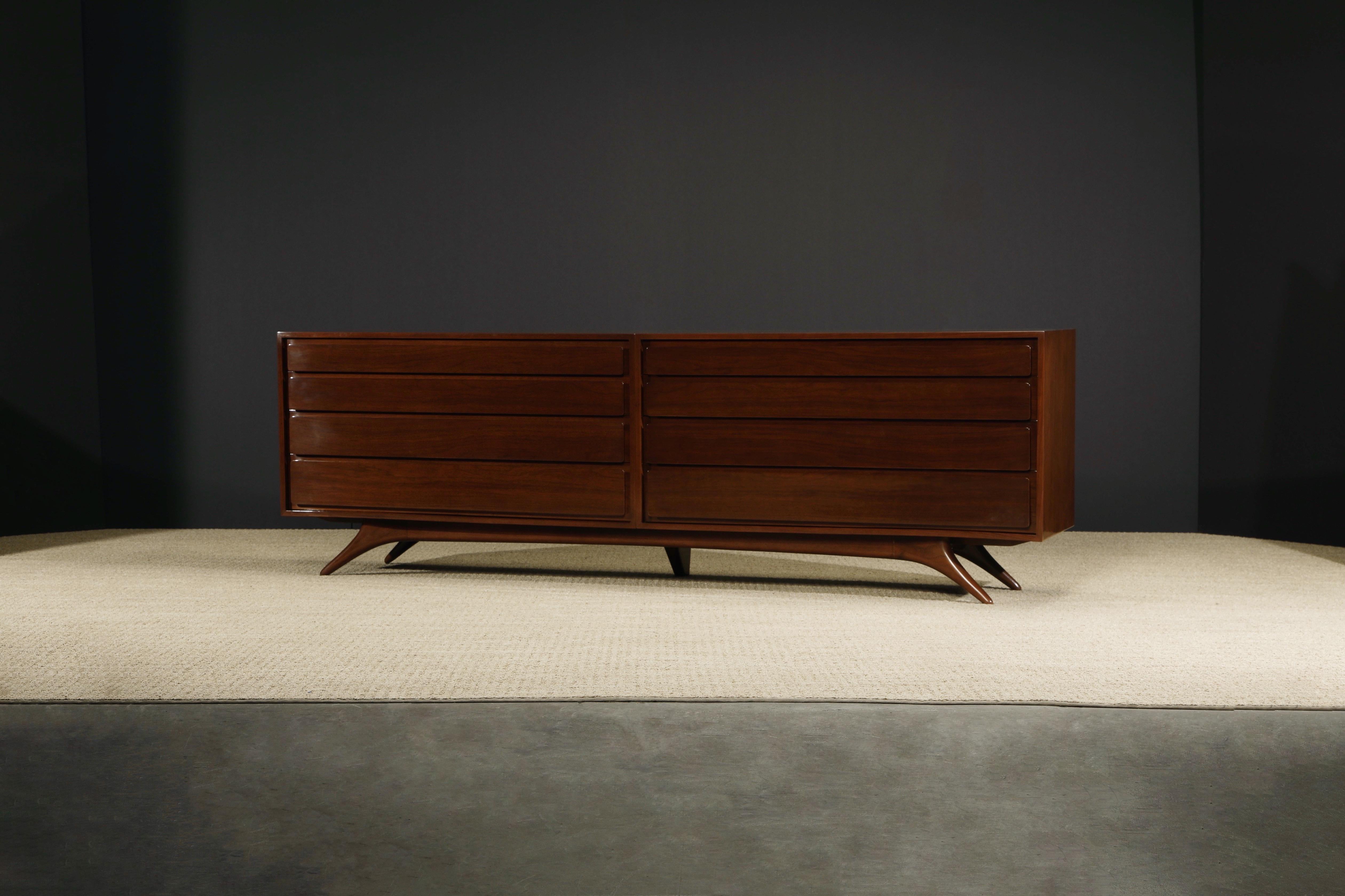 American Important Double Dresser by Vladimir Kagan for Kagan-Dreyfuss, 1950s, Signed For Sale