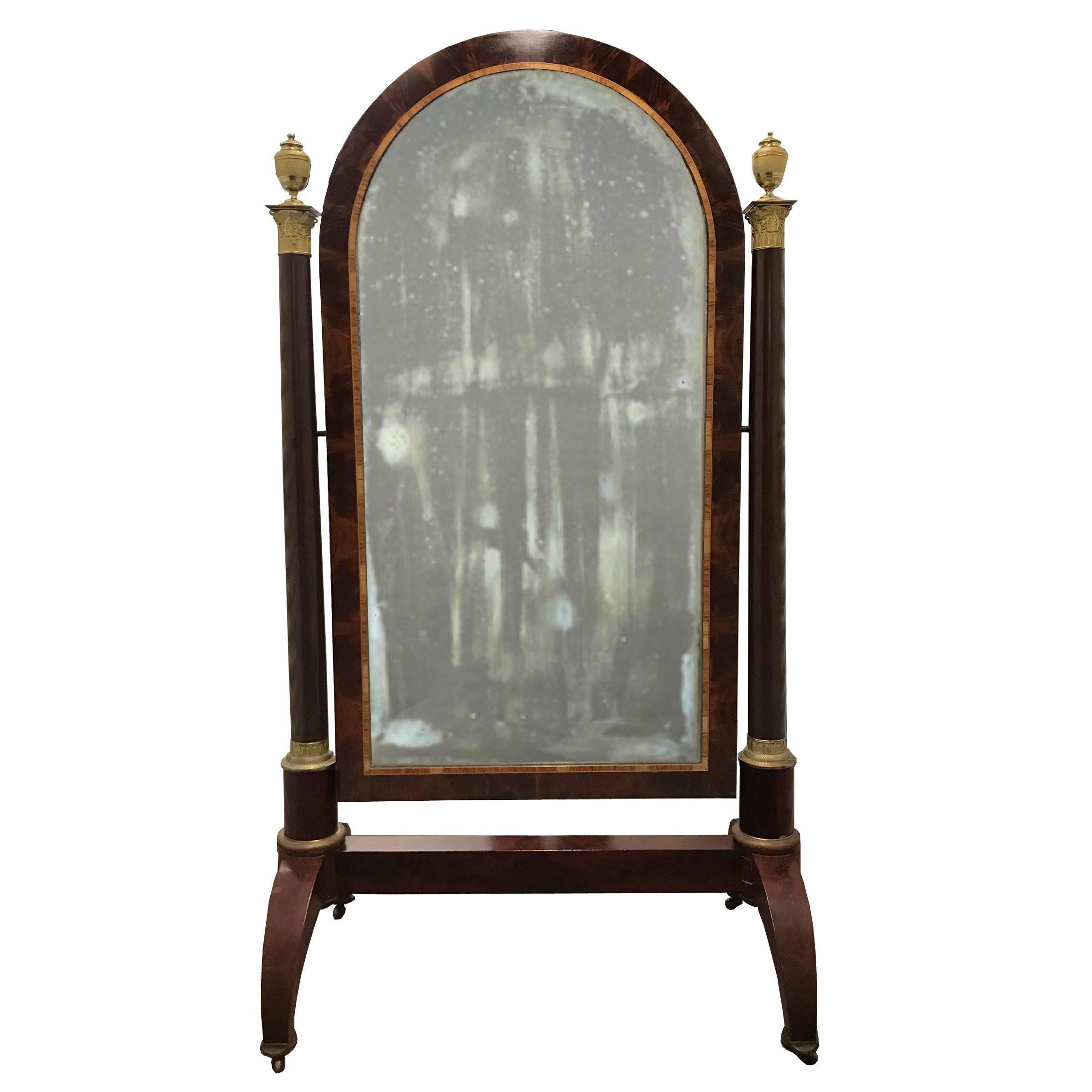 Important Early 19th Century French Empire Dressing Mirror