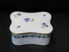 Important Early 20th C Floral Large Tiffany & Co Limoges Porcelain Jewelry Box