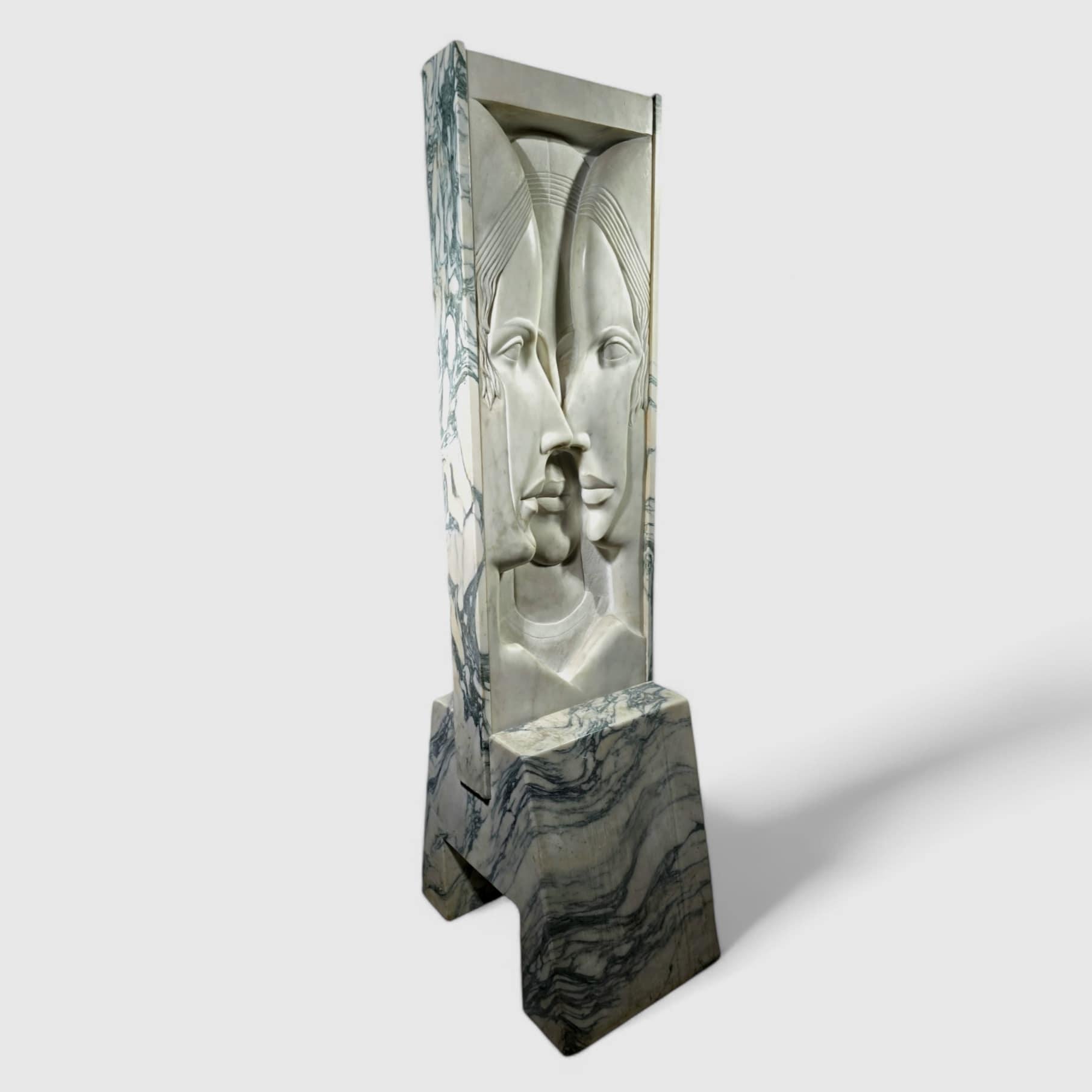 Important Early 20th Century Art Deco Marble Sculpture of The Three Graces For Sale 14