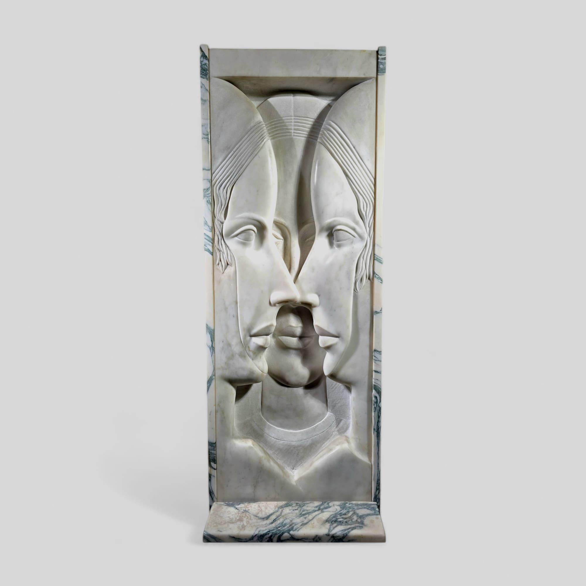 Important Early 20th Century Art Deco Marble Sculpture of The Three Graces For Sale 15