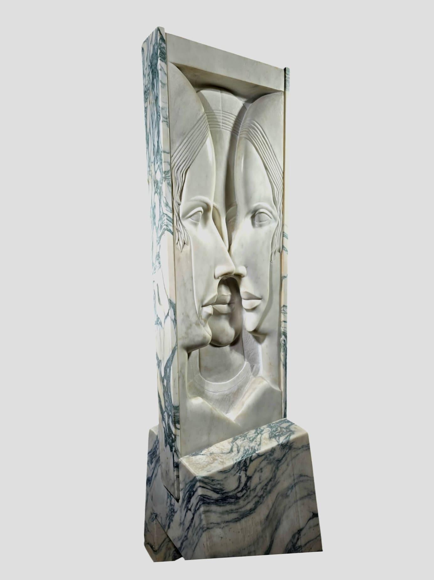 Important Early 20th Century Art Deco Marble Sculpture of The Three Graces For Sale 3