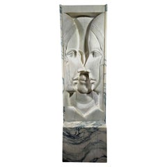 Important Early 20th Century Art Deco Marble Sculpture of The Three Graces