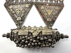 Important Early 20th Century Mughal Prayer Necklace, Silver and Gold wash, Heavy
