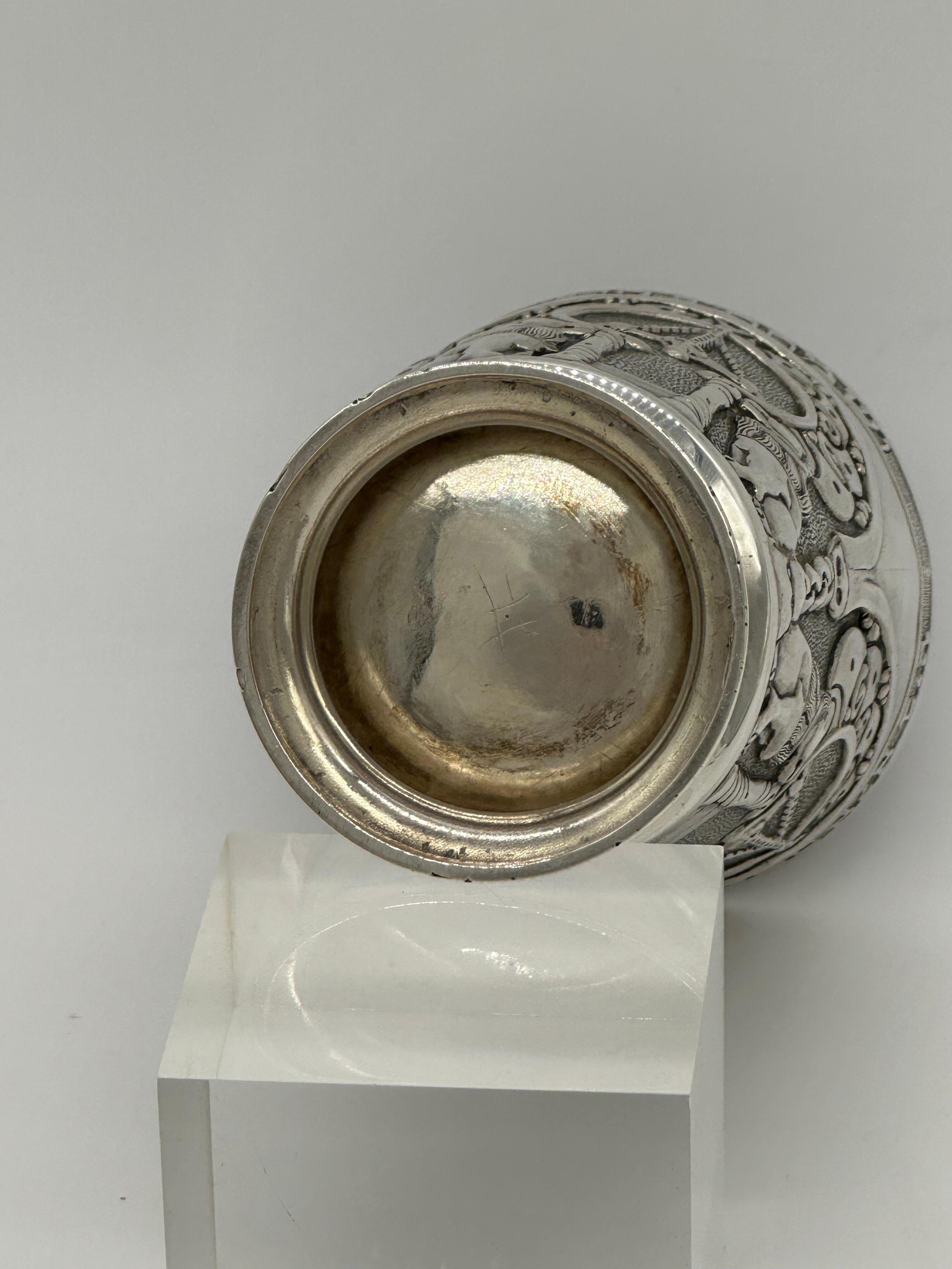 Important Early 20th Century Silver Kiddush cup by Bezalel School Jerusalem For Sale 8