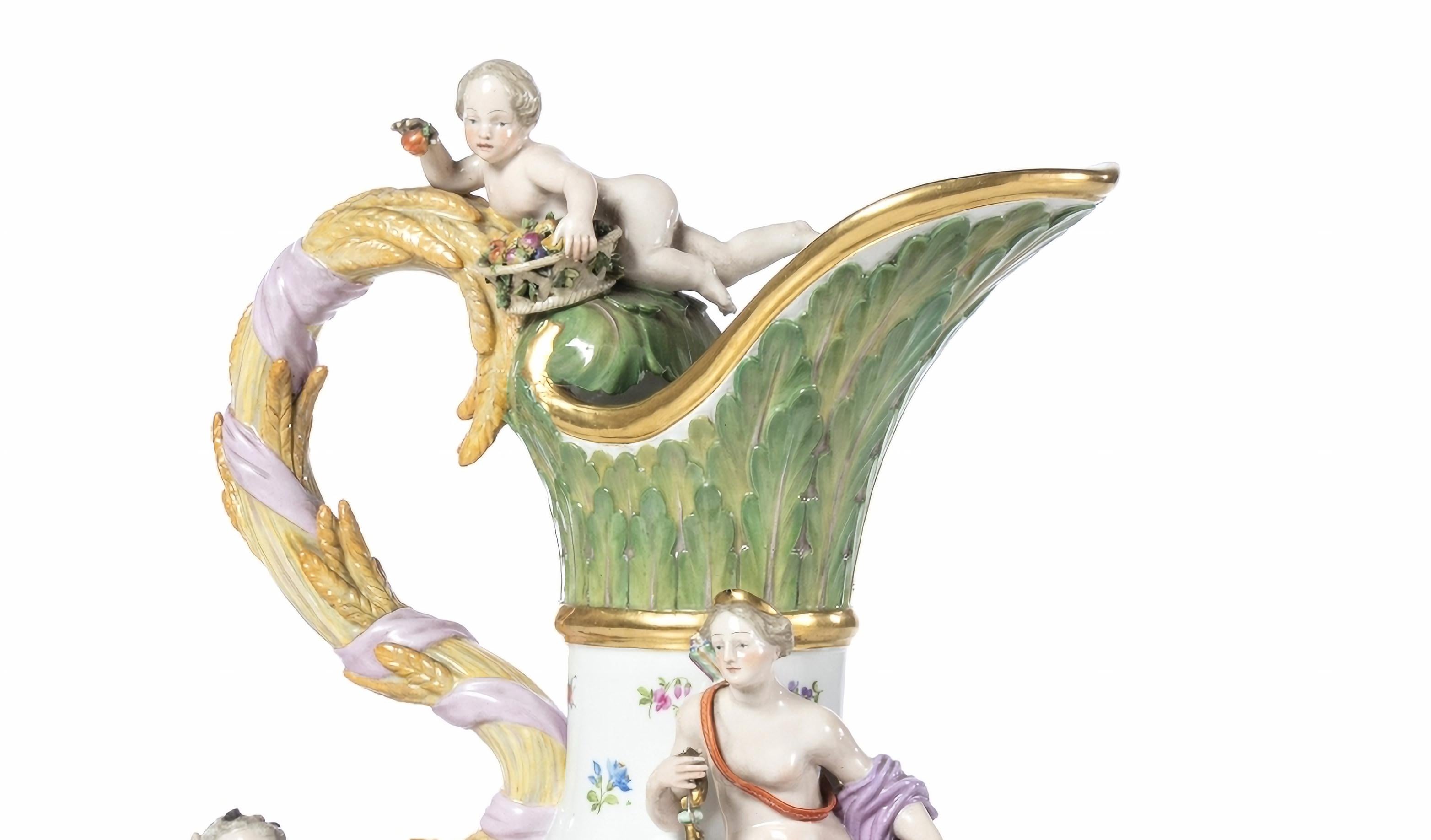 Baroque IMPORTANT EMBLEMATIC MUG  In German Meissen Porcelain Model of J.J. Kandler