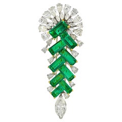Important Emerald & Diamond Brooch