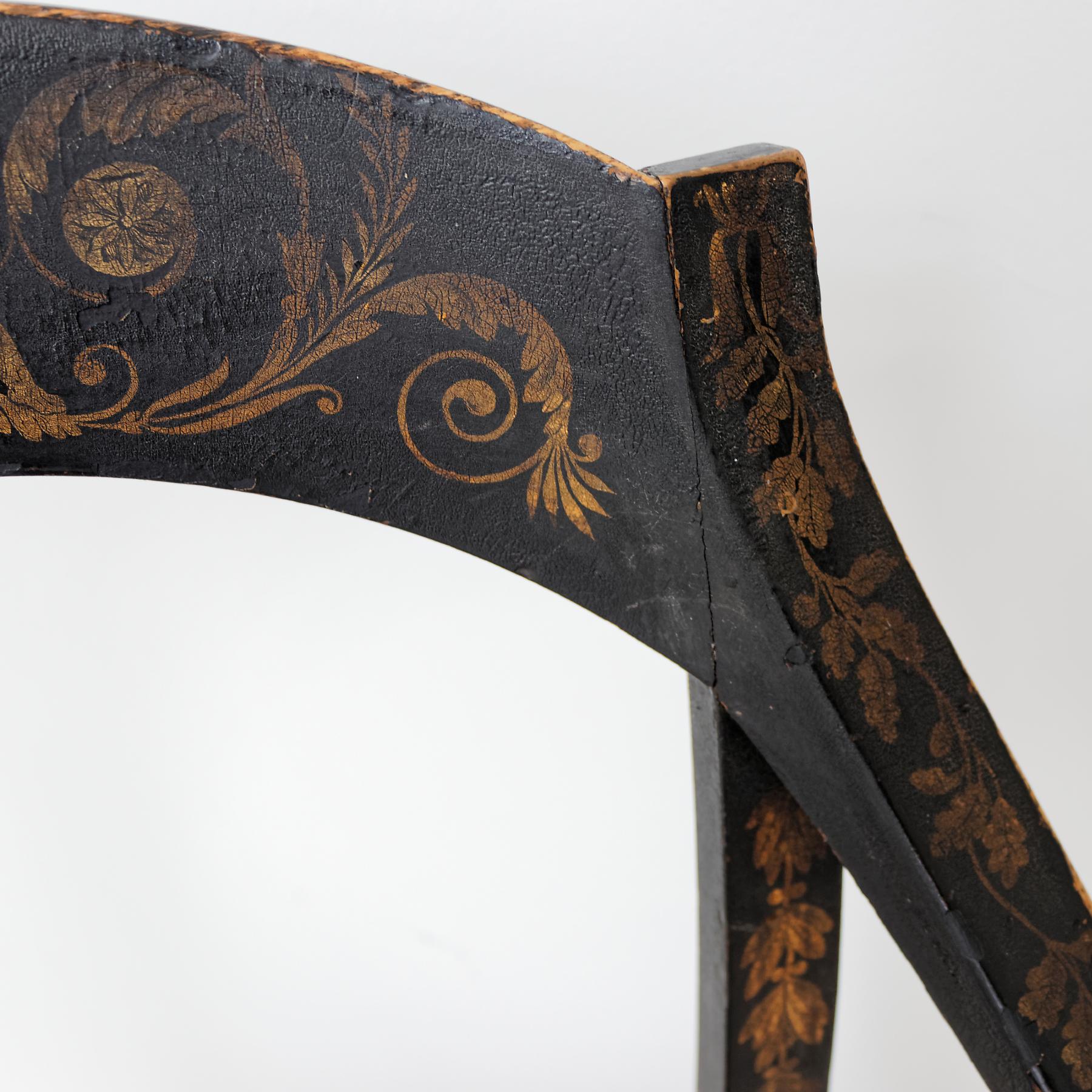 Importante fauteuil imperio de principios del siglo XIX de Jean-Joseph Chapuis Belga en venta