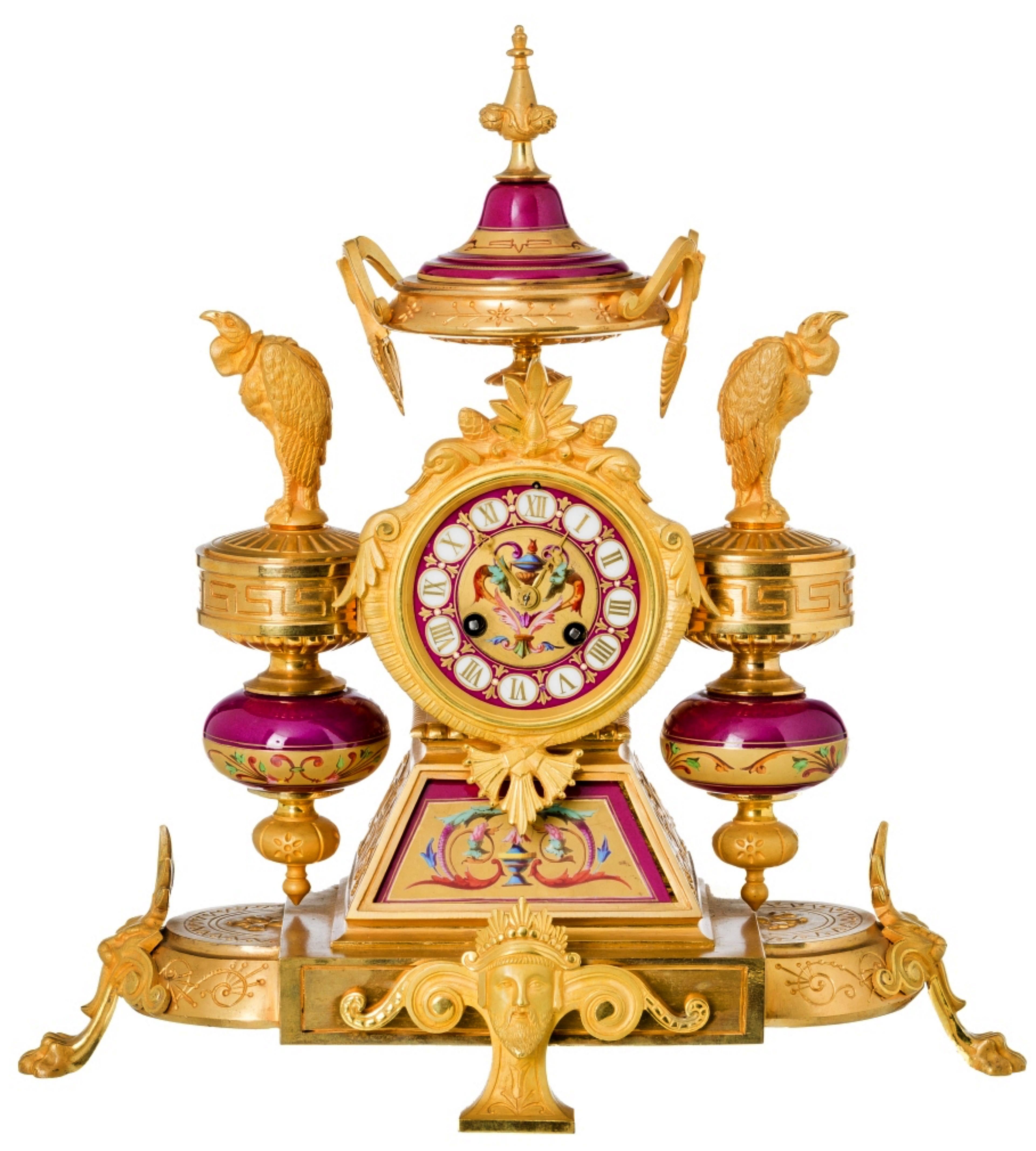 WICHTIGE EMPIRE-TISCHUHR 19. Jahrhundert Émile Gallé (Französisch) im Angebot