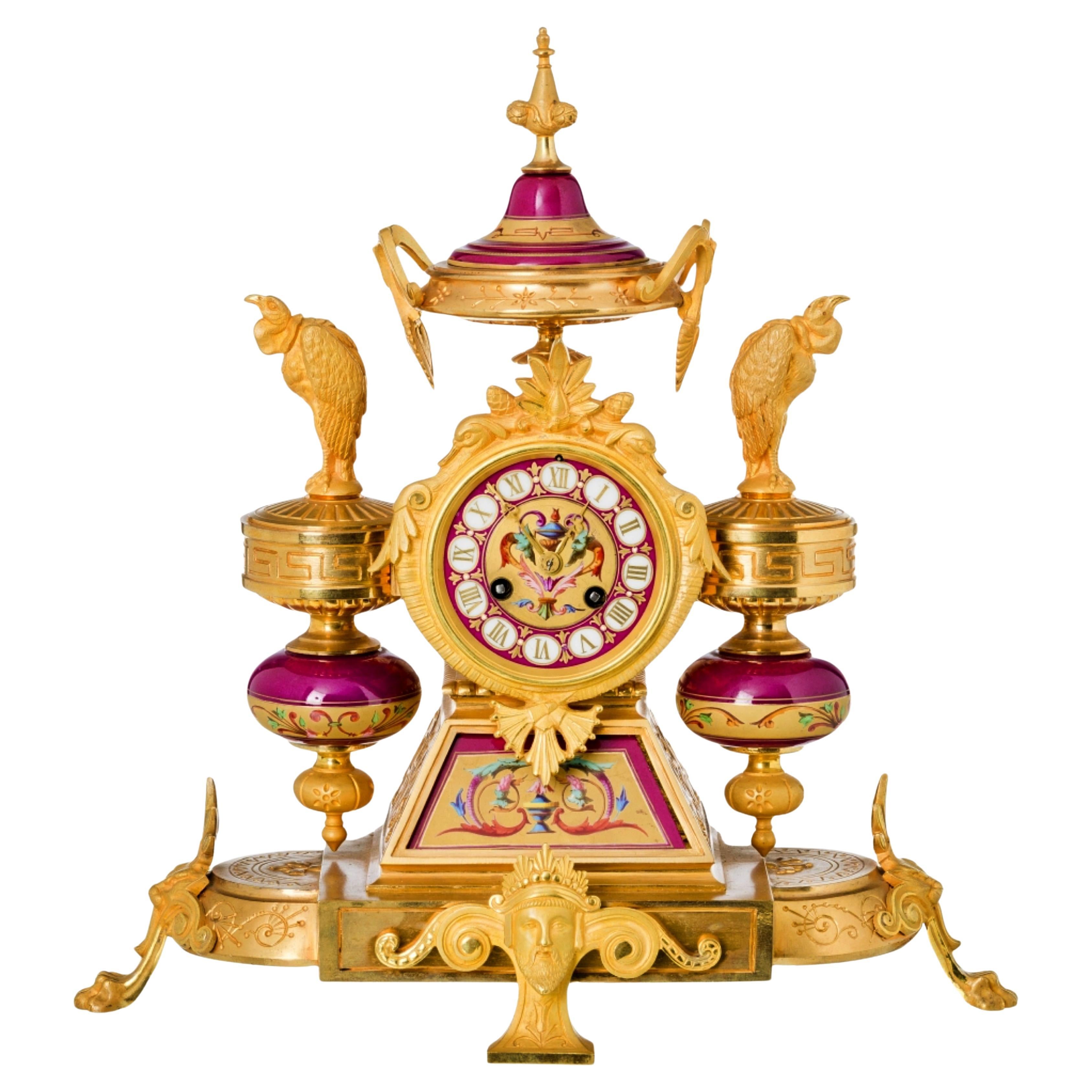IMPORTANT EMPIRE TABLE CLOCK 19th Century Émile Gallé