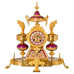 IMPORTANTE RELOJ DE MESA DEL IMPERIO Siglo XIX Émile Gallé