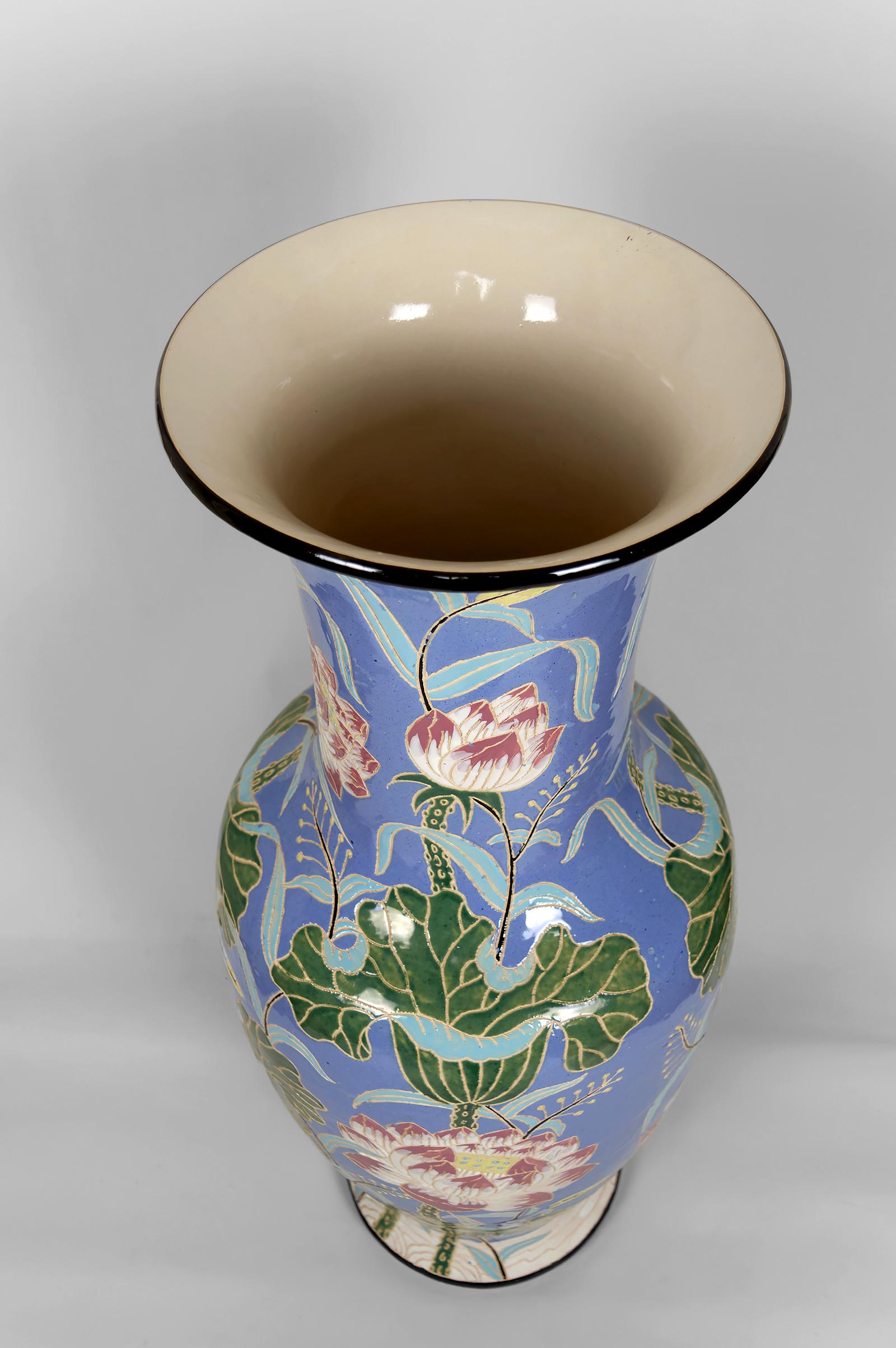 Important vase balustre en grès émaillé Bien Hoa, Indochina / Vietnam en vente 6