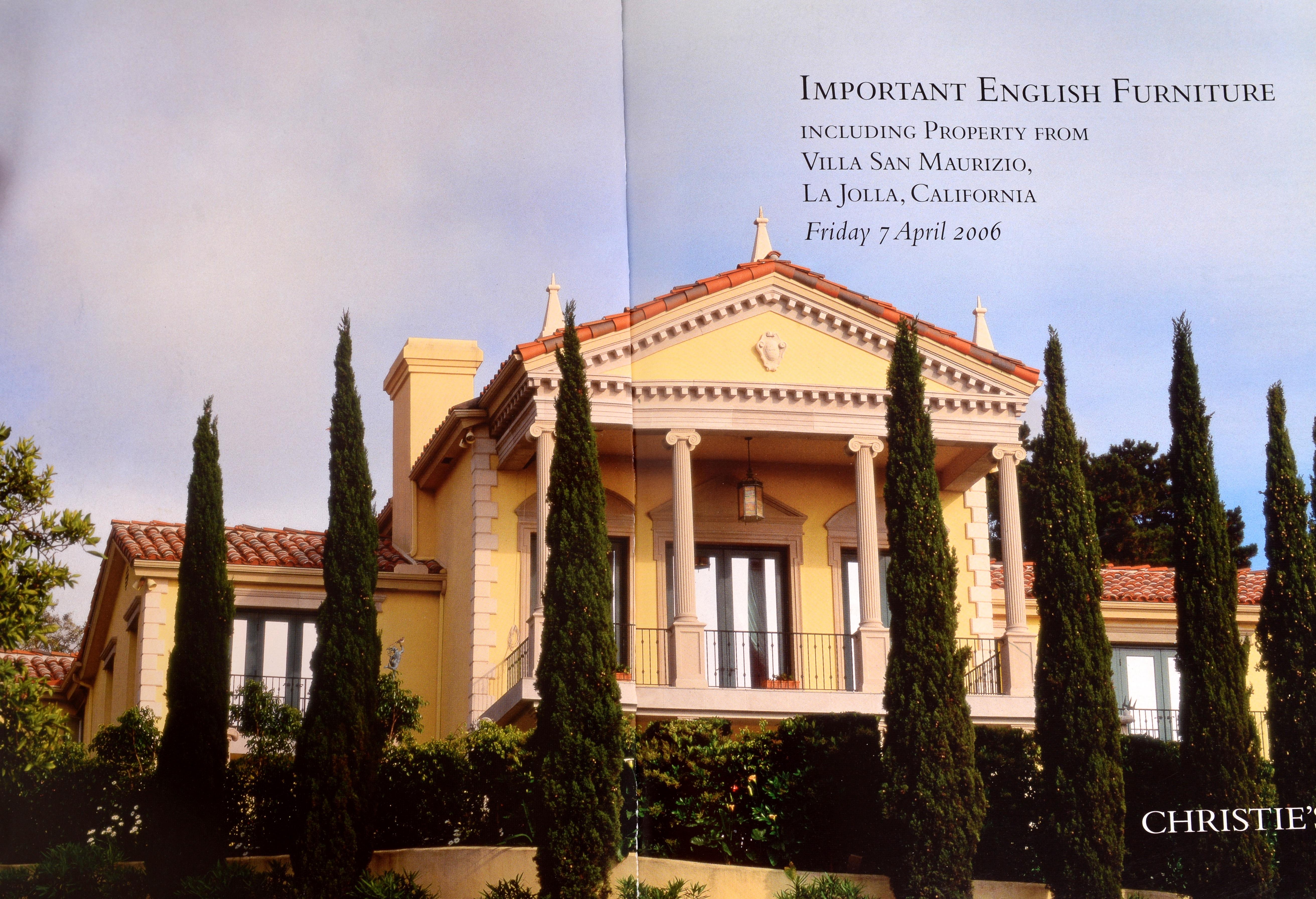 Important meuble anglais, propriété de Villa San Maurizio, La Jolla, CA en vente 8