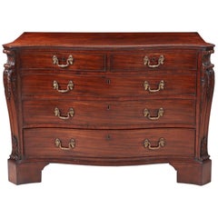 Important English George III Brown Mahogany Commode