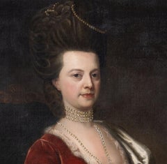 Important English School " LADY HAMILTON " 18th Century Sign