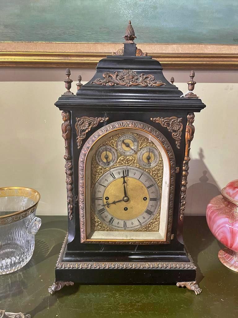 Hand-Crafted Important English Table Clock 19th Century