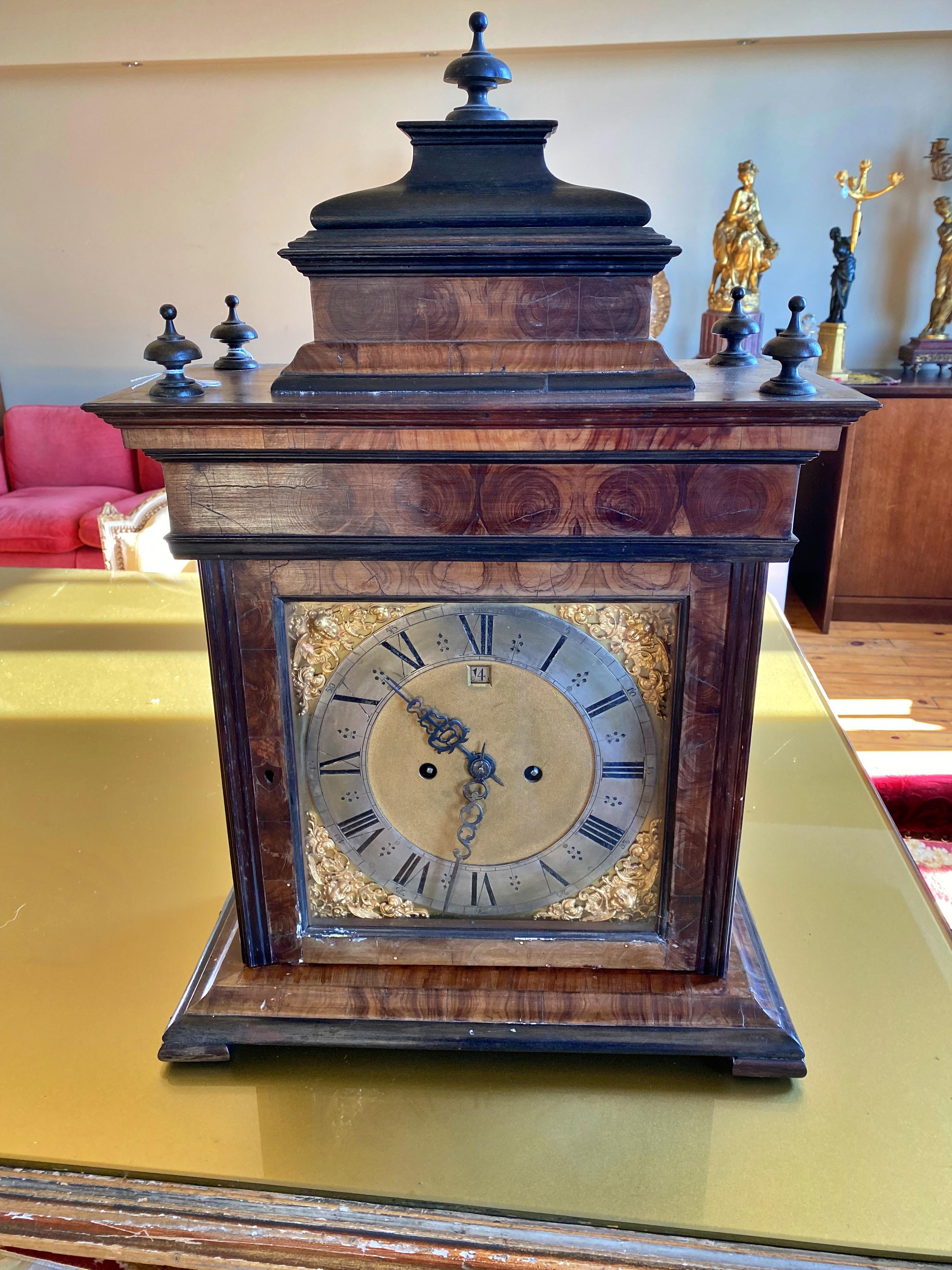 Important English Table Clock 19th Century George III 1