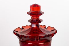Important Engraved Bohemian Crystal Covered Cup, 19th Century, Napoleon III