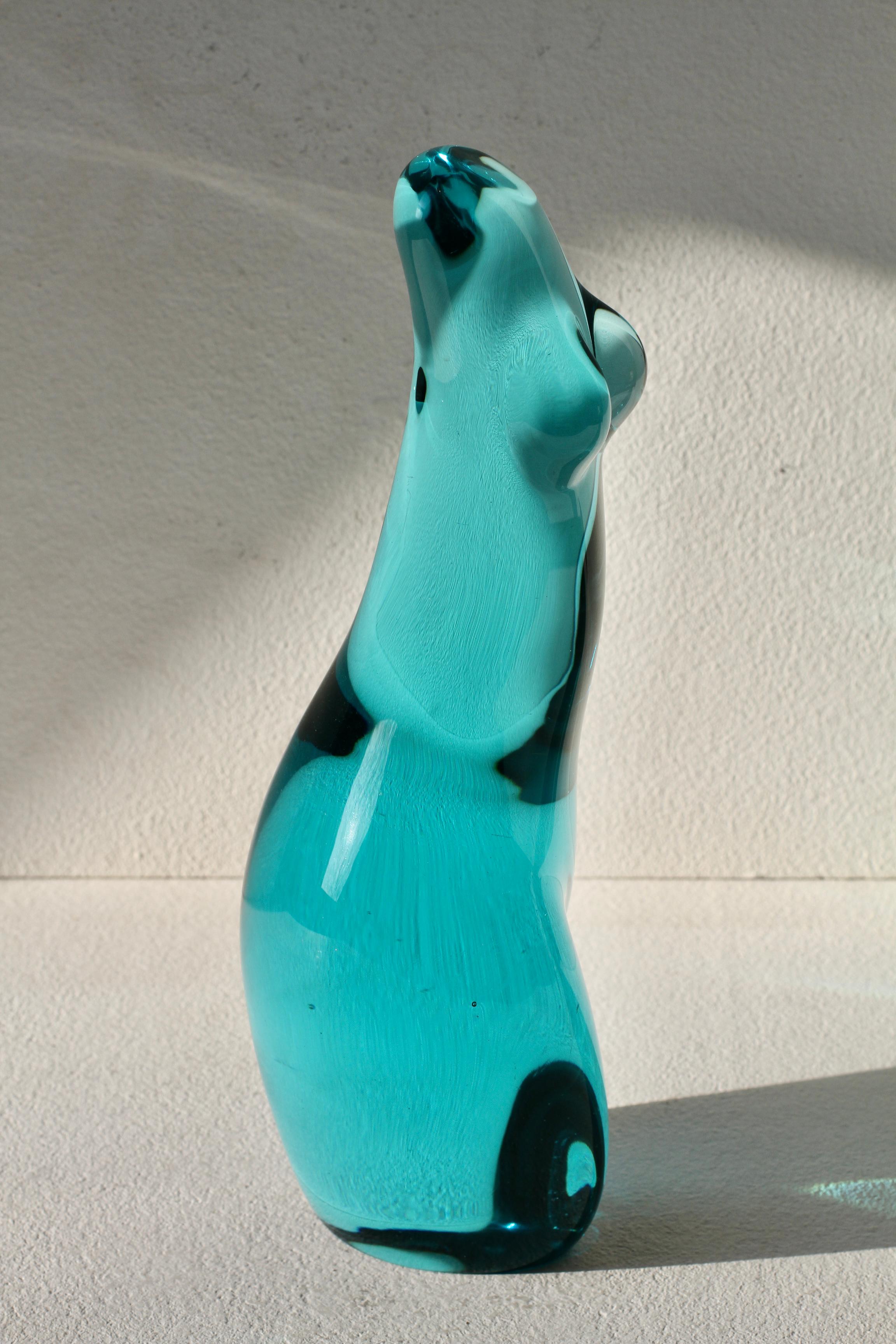 Importante escultura italiana de cristal de Murano Ermanno Nason para Cenedese Desnudo femenino en venta 3
