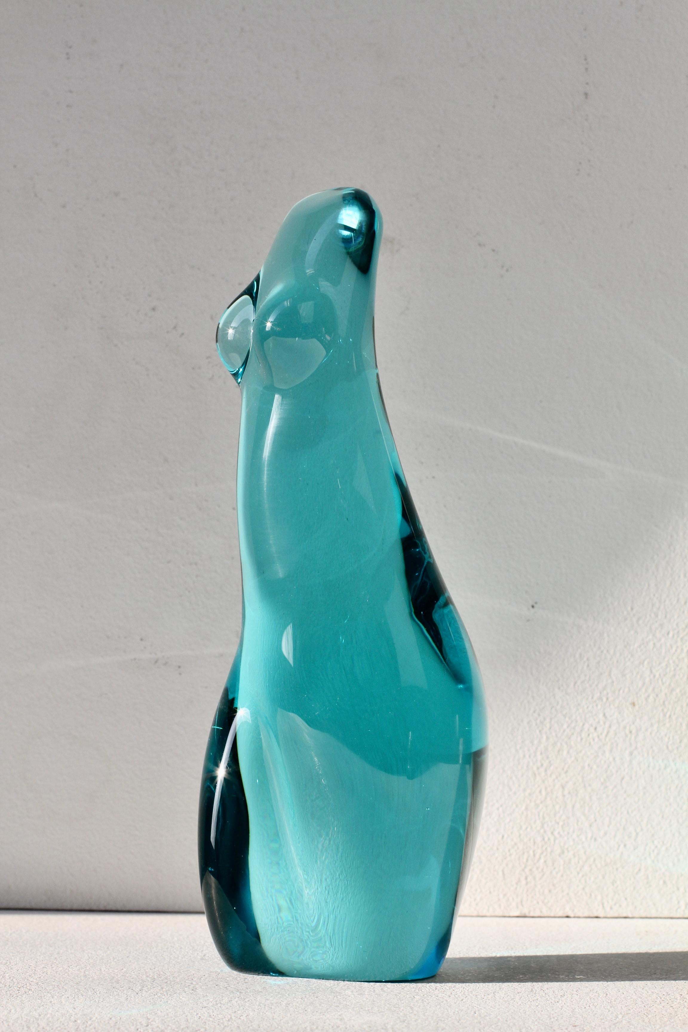 Importante escultura italiana de cristal de Murano Ermanno Nason para Cenedese Desnudo femenino en venta 9