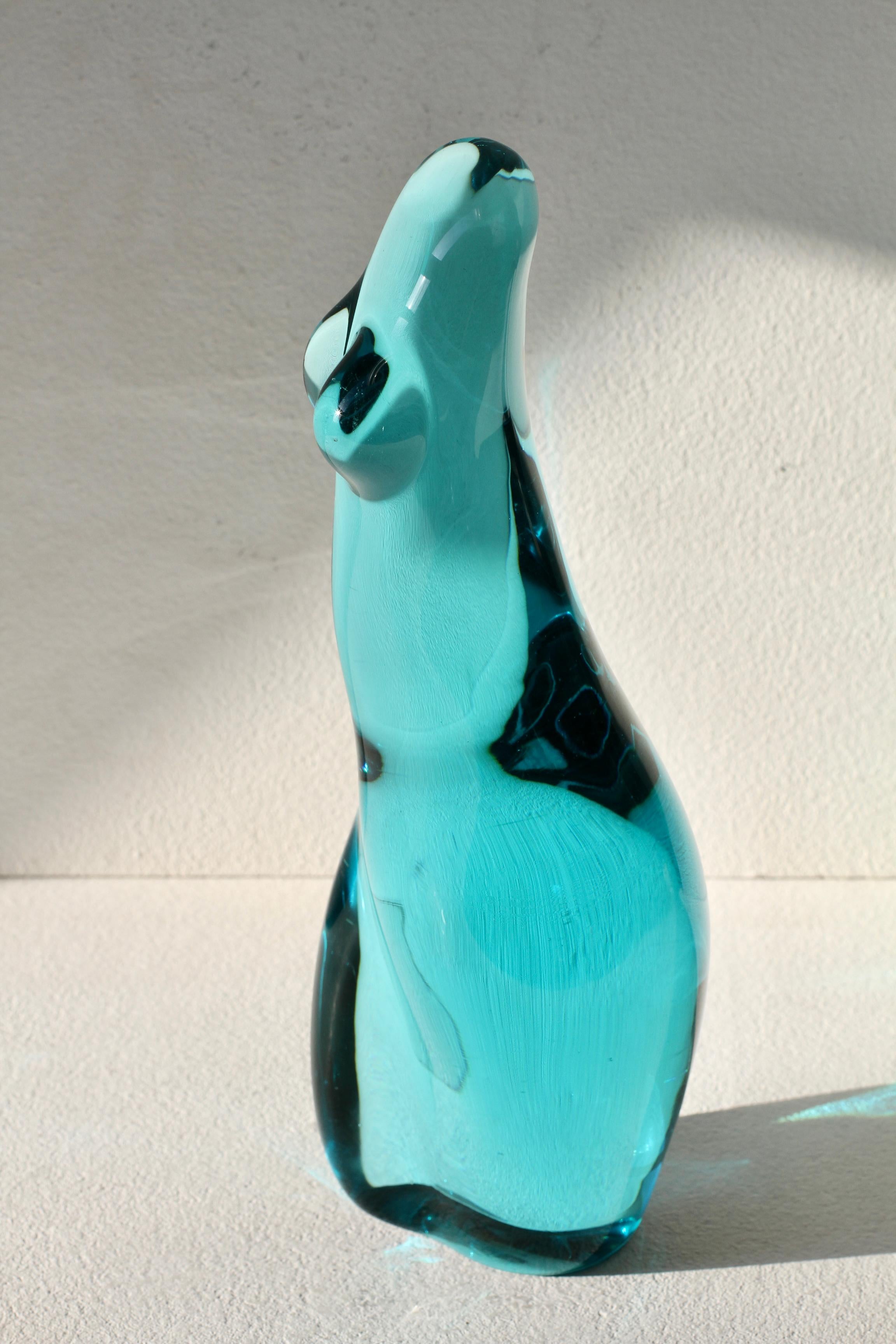 Importante escultura italiana de cristal de Murano Ermanno Nason para Cenedese Desnudo femenino siglo XX en venta