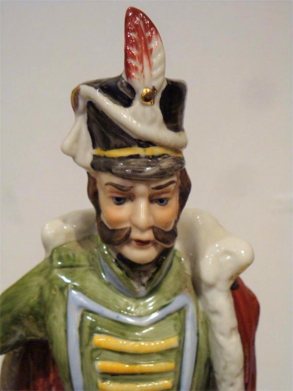 The Following Item we are offering is this Large Estate Signed Dresden Style RARE LARGE FRENCH NAPOLEON DRESDEN STYLE STANDING PORCELAIN FIGURE. Beautifully Handpainted with Fine Detail. Taken out of an Important New York City Estate. An Absolute
