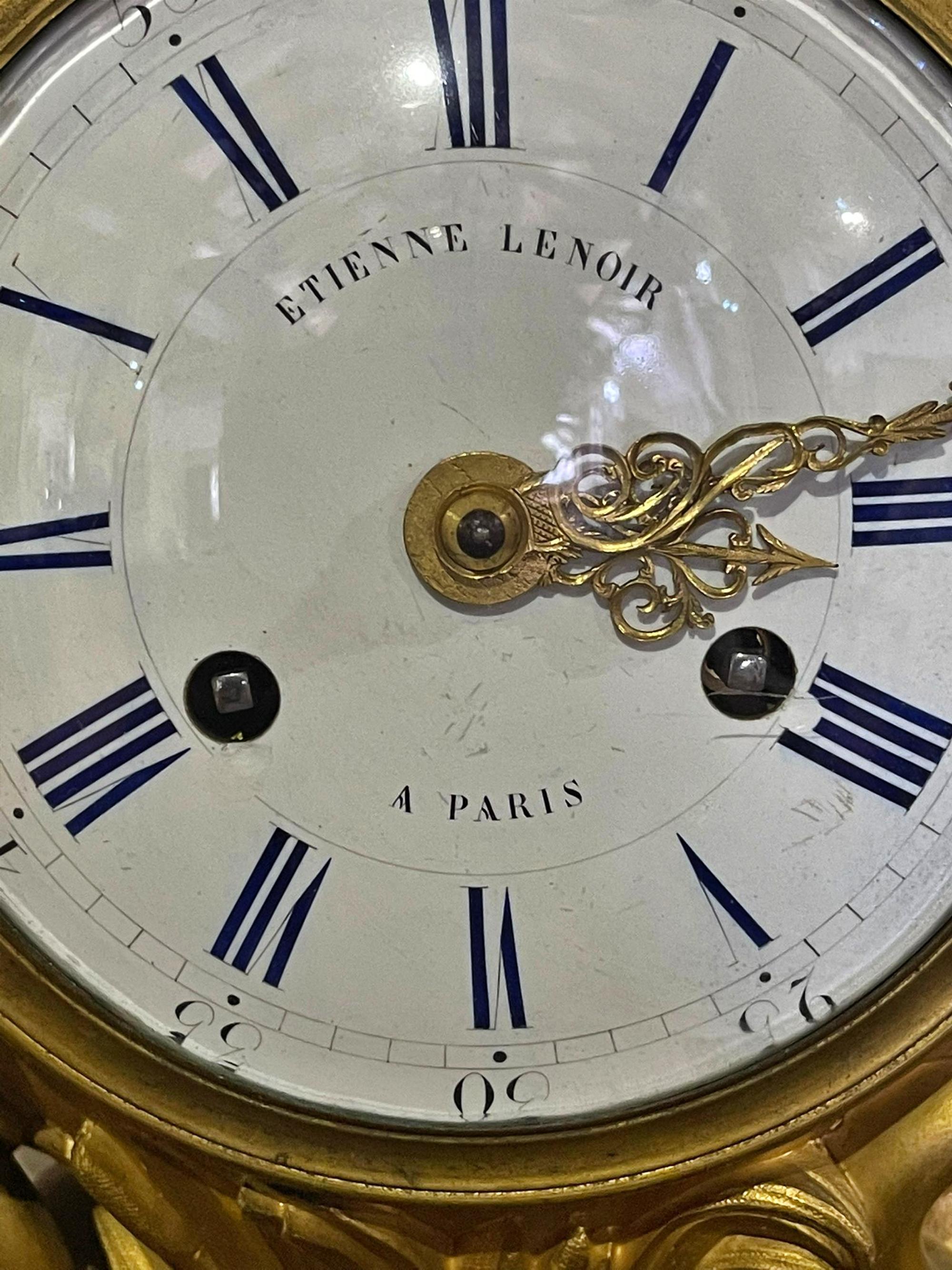 Bronze Important Etienne LeNoir Clock 18th Century