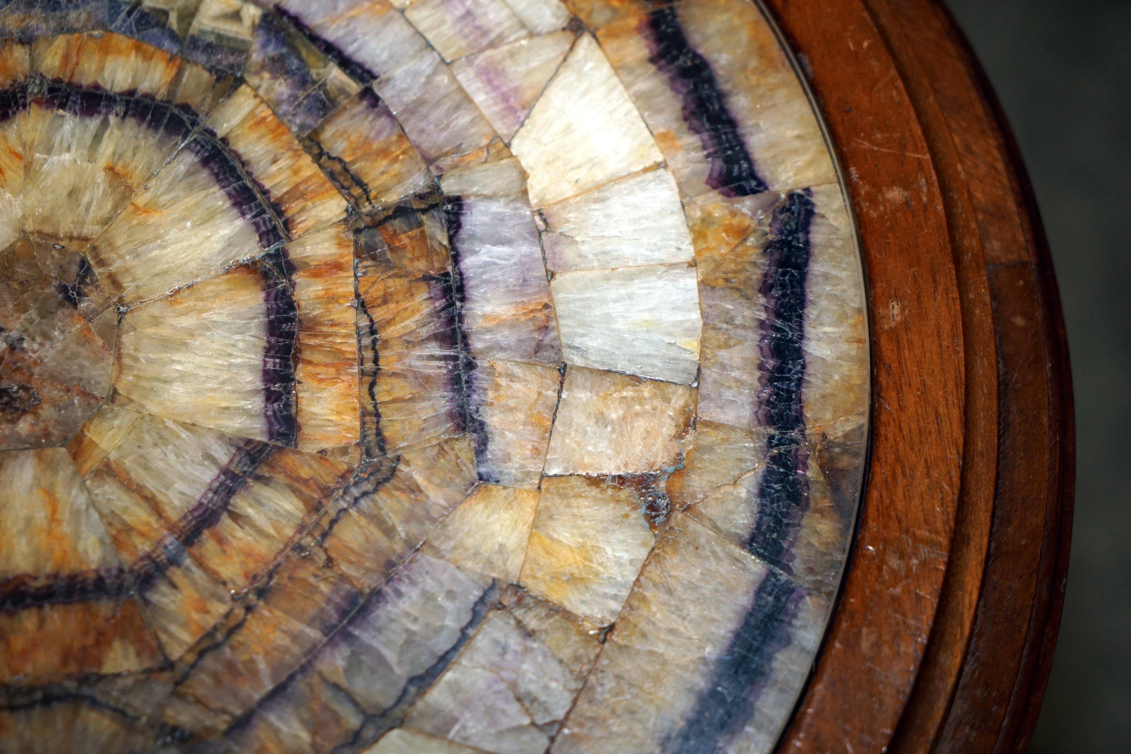 IMPORTANTE EXQUISITE ANTiQUE VICTORIENNE BLEUE TABLE D'ENDROIT D'ACCOMPAGNEMENT IHN PLATEAUS en vente 8