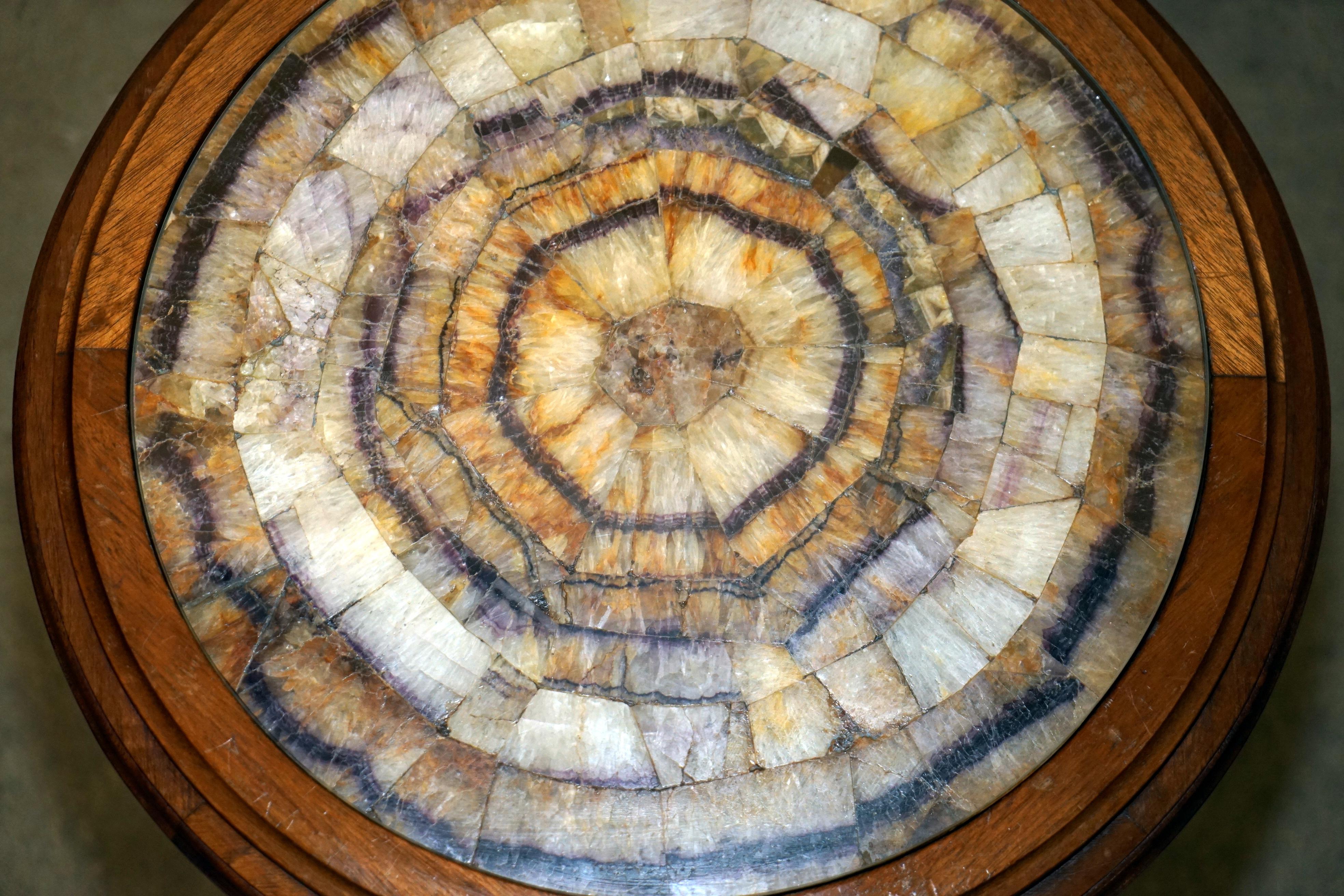 Bois de feuillus IMPORTANTE EXQUISITE ANTiQUE VICTORIENNE BLEUE TABLE D'ENDROIT D'ACCOMPAGNEMENT IHN PLATEAUS en vente