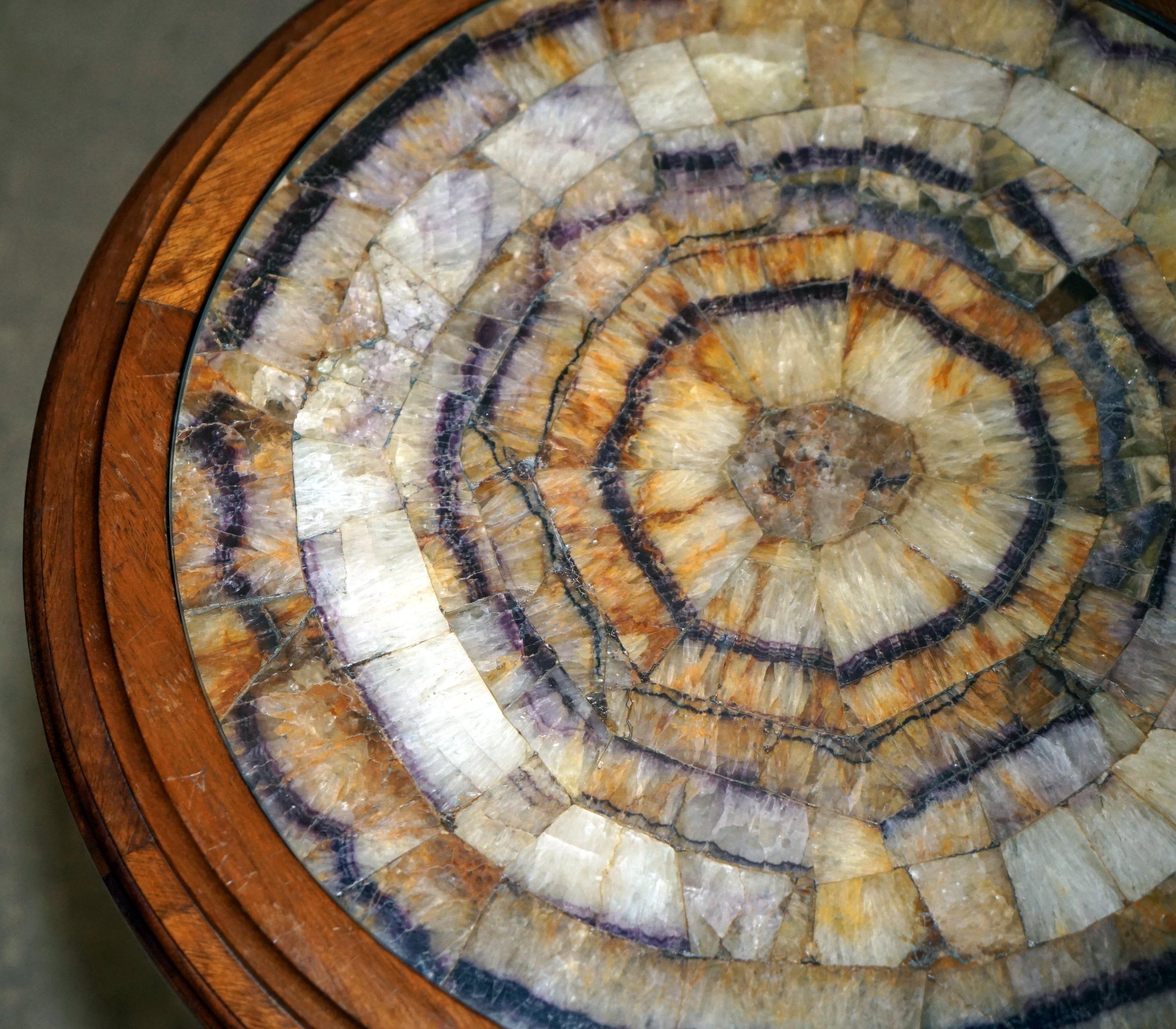 IMPORTANTE EXQUISITE ANTiQUE VICTORIENNE BLEUE TABLE D'ENDROIT D'ACCOMPAGNEMENT IHN PLATEAUS en vente 1