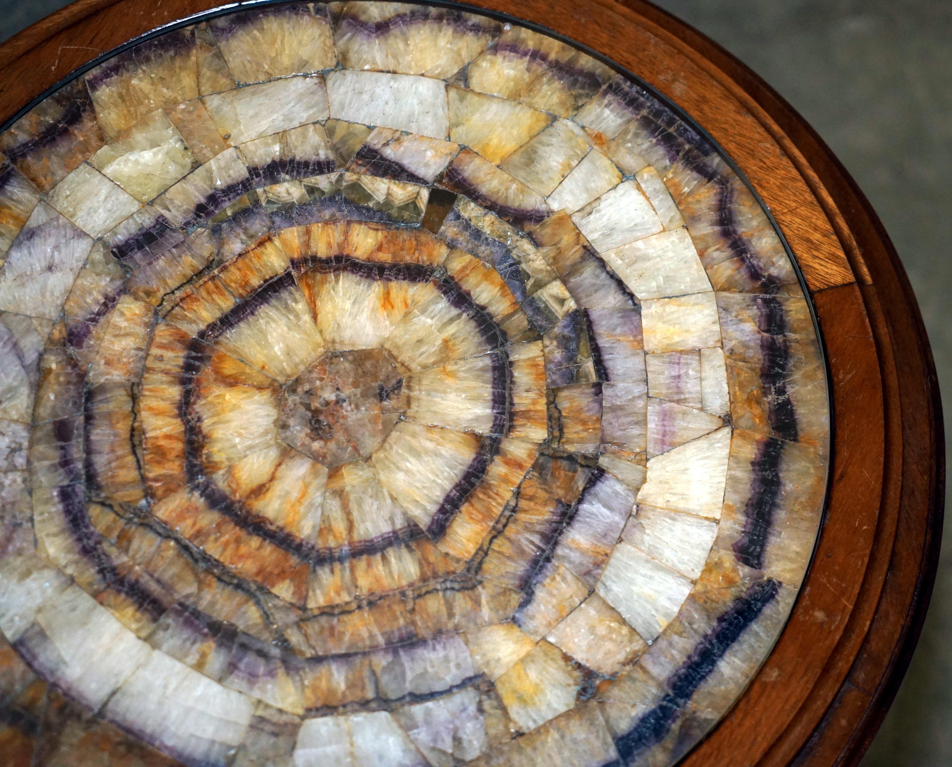 IMPORTANTE EXQUISITE ANTiQUE VICTORIENNE BLEUE TABLE D'ENDROIT D'ACCOMPAGNEMENT IHN PLATEAUS en vente 2