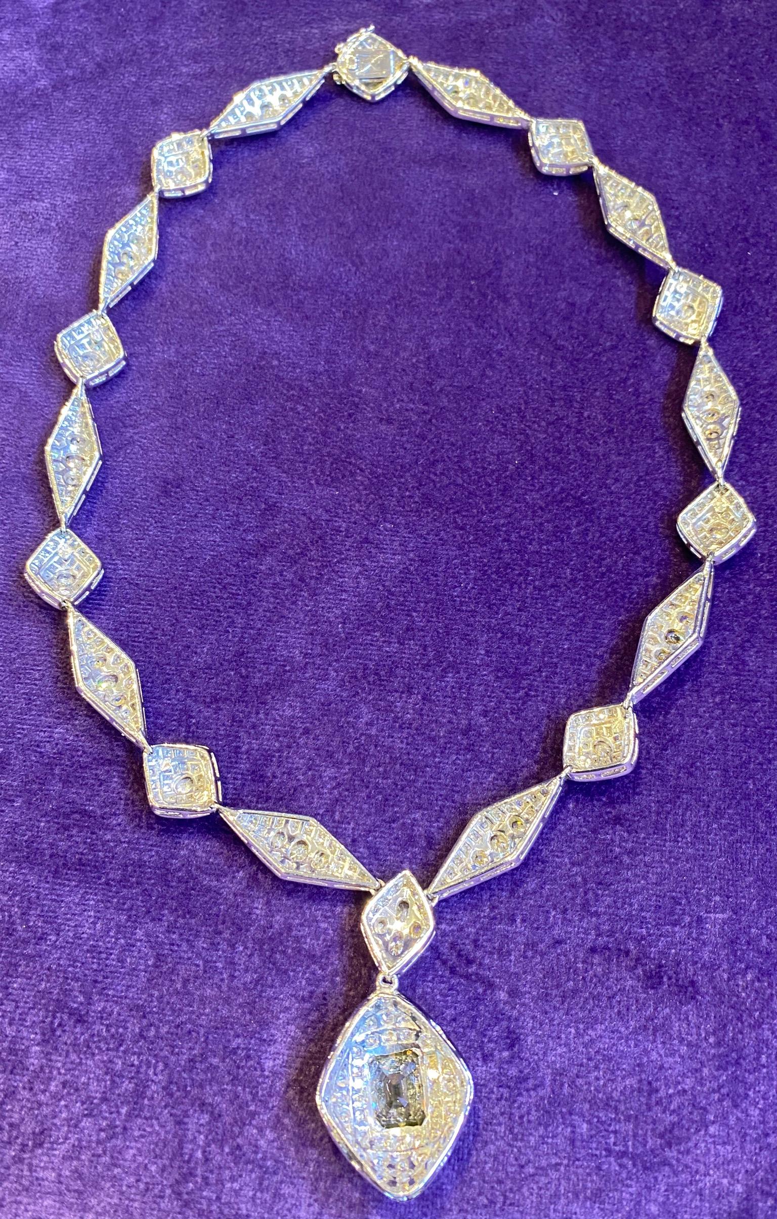Women's Important Fancy Yellow Diamond Necklace by Graff