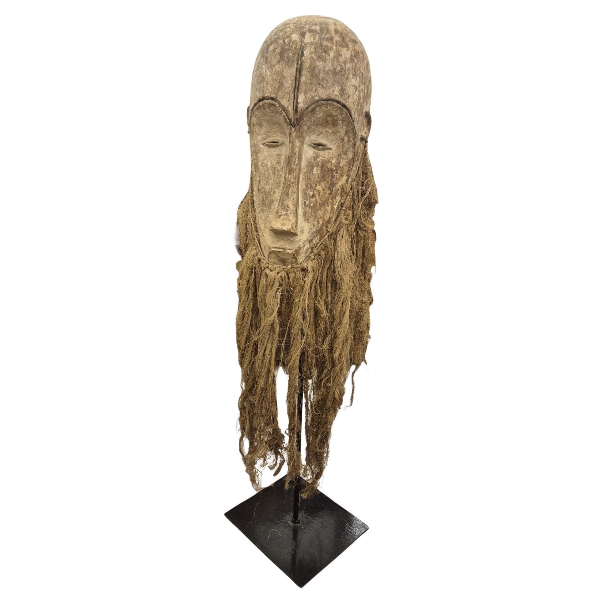 Important Fang Mask – Ngil Society Gabon, wood
fibers, mid-20th century