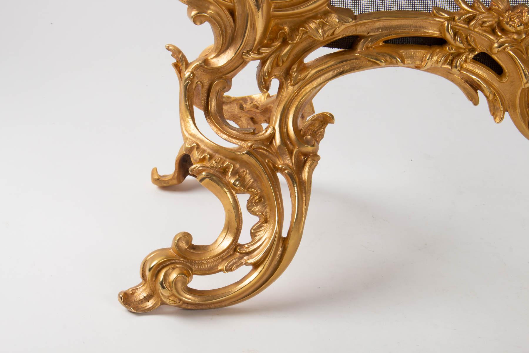 Wichtiger Kaminsims aus goldenem Brozne des 19. Jahrhunderts, Napoleon III. im Zustand „Gut“ im Angebot in Saint-Ouen, FR