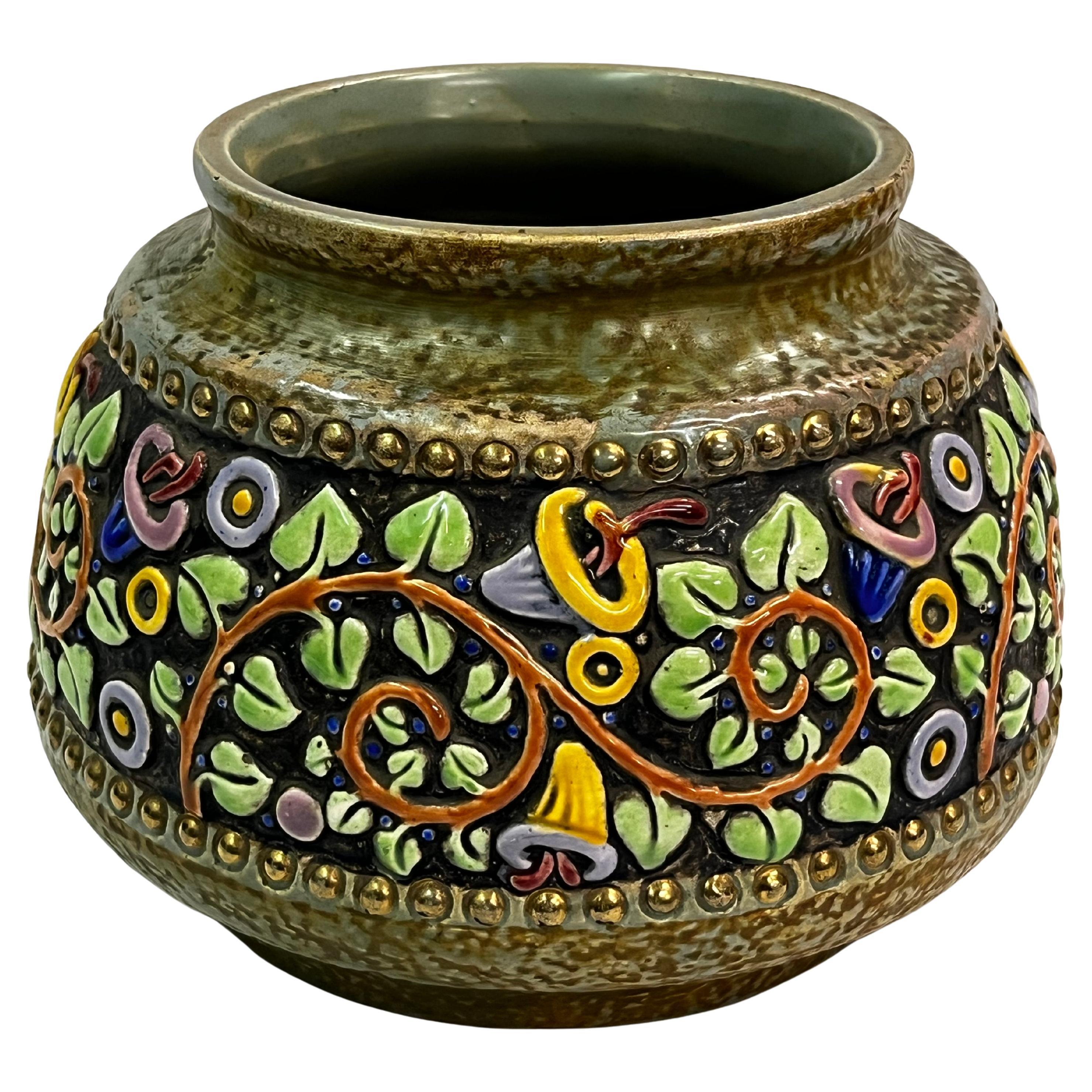 Important flower vase / pot, Julius Dressler, 1900, Jugendstil, Austro-Hungarian