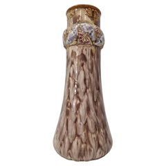 Important flowing glaze flower vase, arts and crafts, ceramics, 1900, England