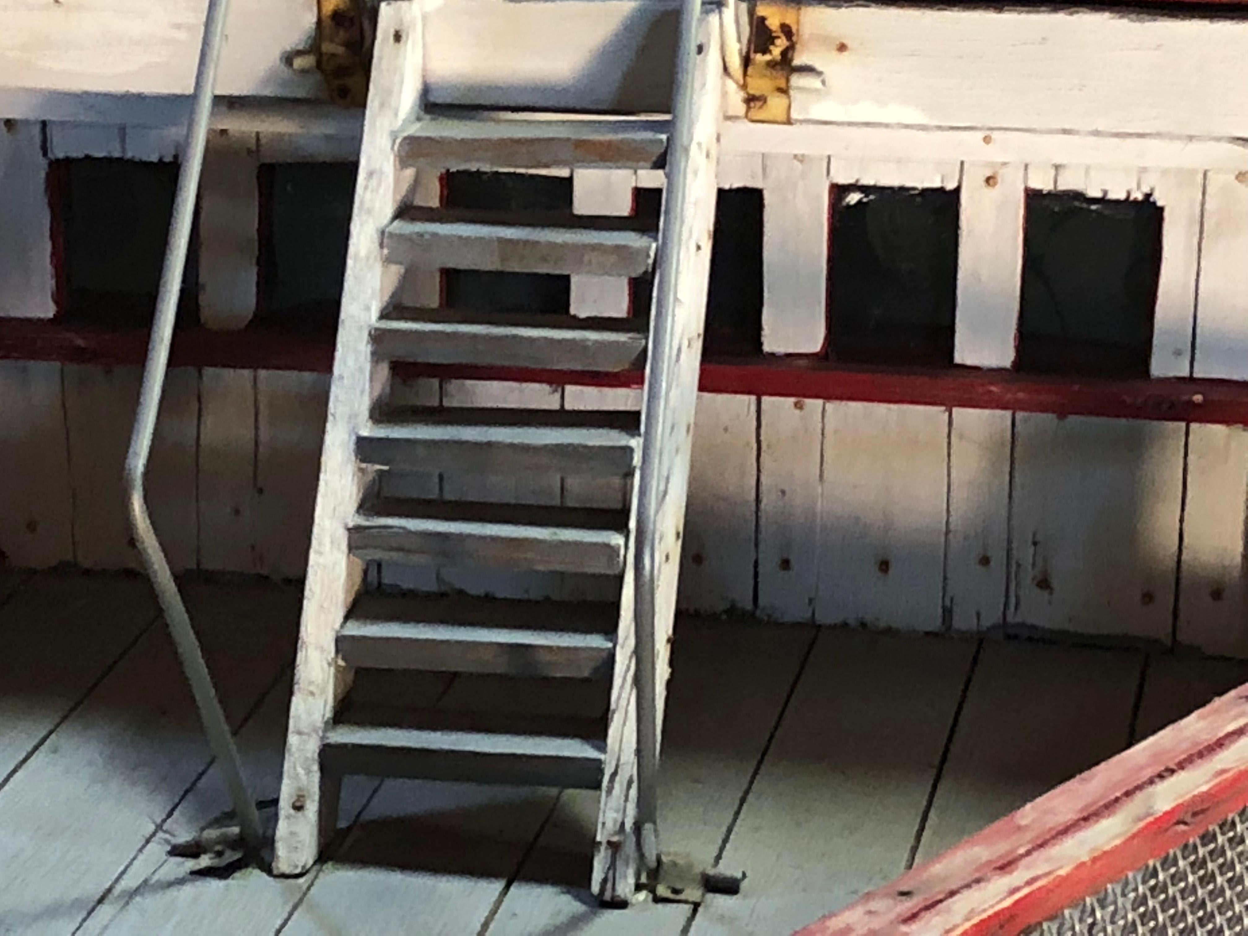 6,5 Fuß langes Volkskunstmodell eines Flussboots, 